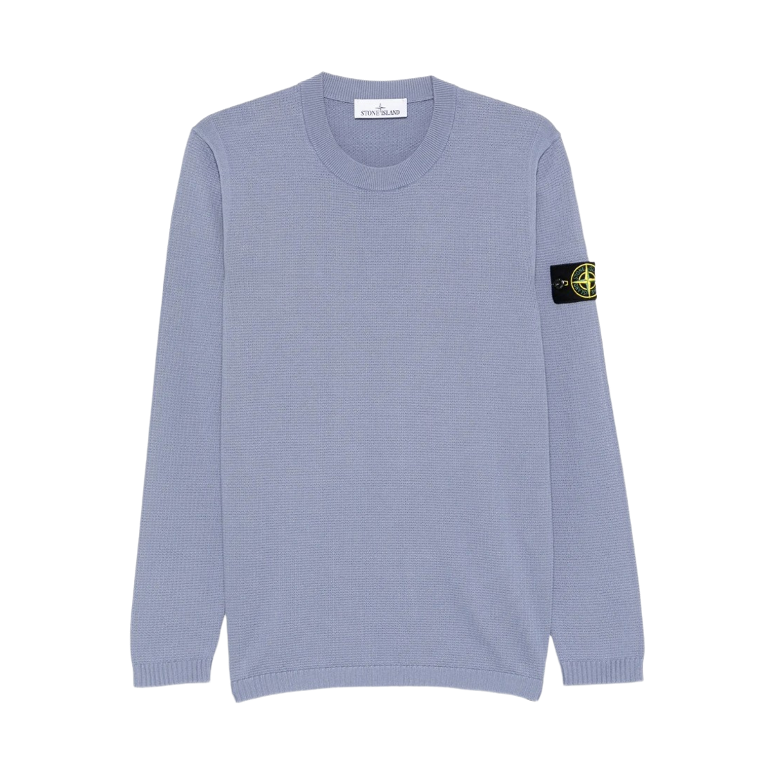 L1S1551000-23S01B2-V0024 Stone Island 5100023 Micro Stitch Soft Organic Cotton Loose-Fit Crewneck Jumper Avio Blue - 26SS