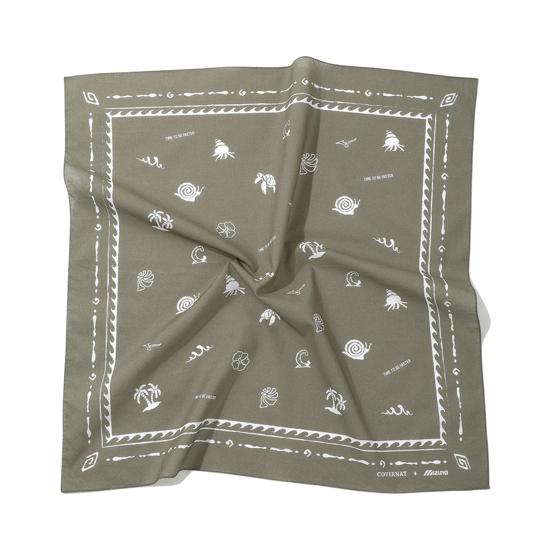 커버낫 x 미즈노 아트워크 반다나 올리브(Covernat x Mizuno Artwork Bandana Olive)