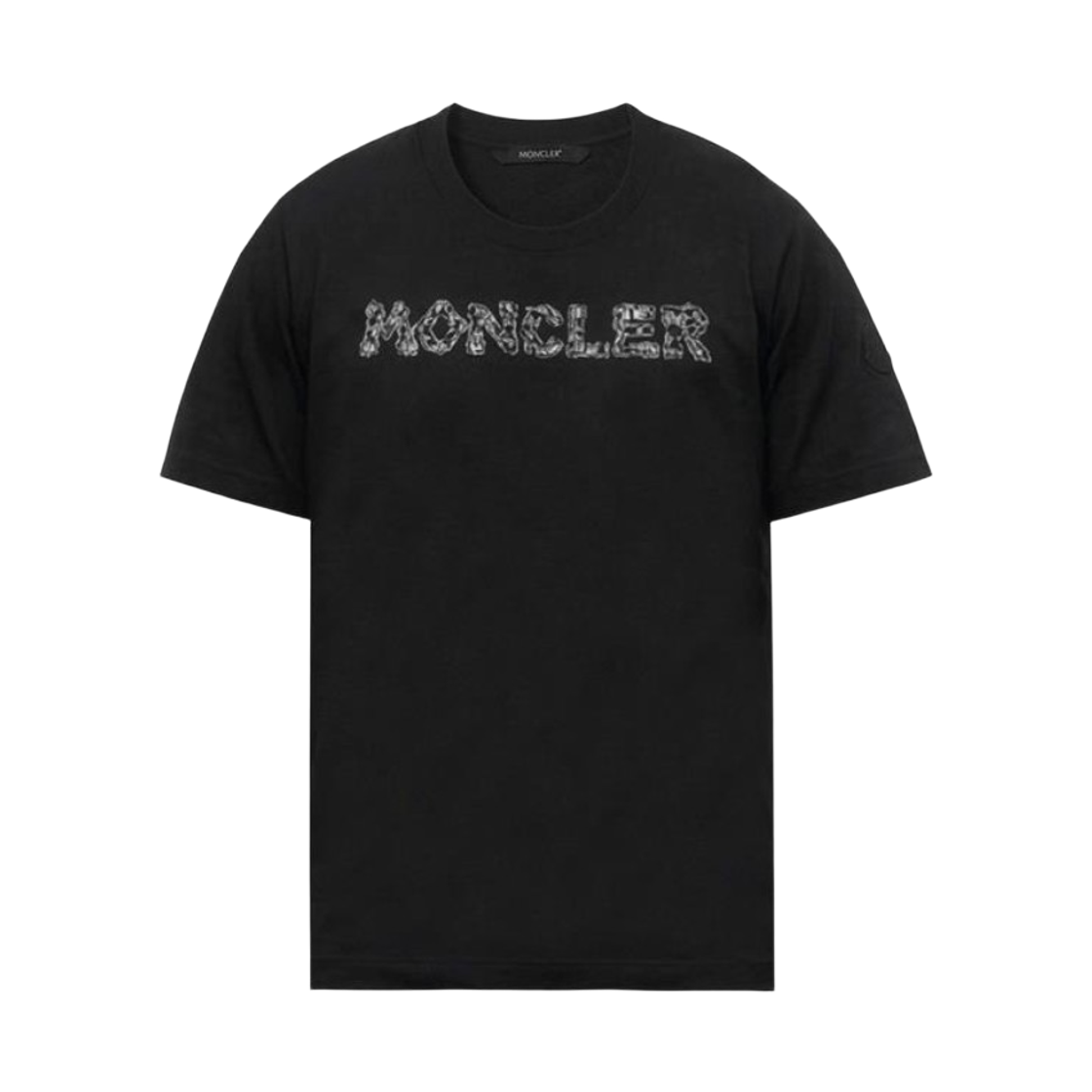 L1-091-8C00025-89AUG-999 Moncler Space Embroidered Logo Cotton T-Shirt Black - 26SS