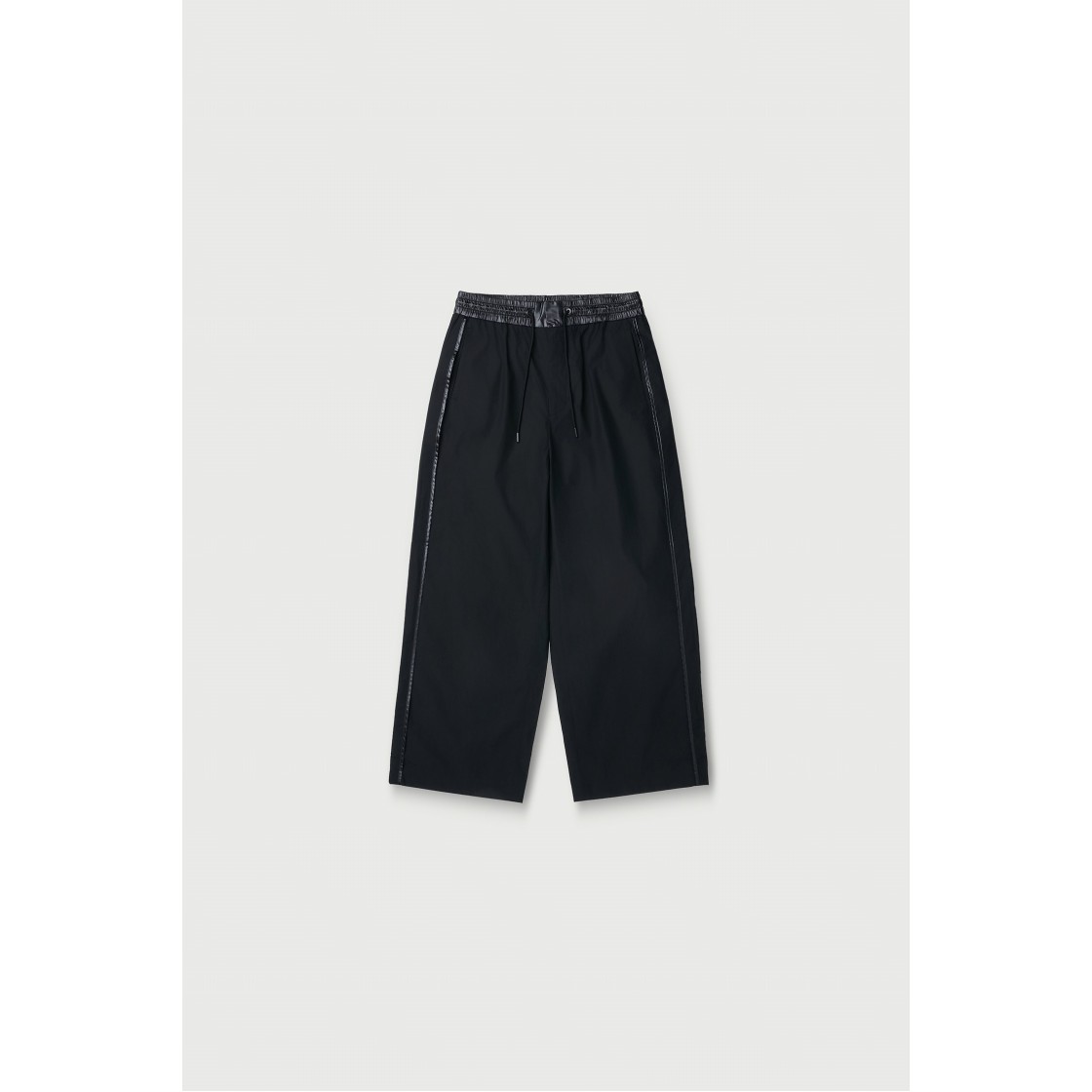 이로 리버스 화섬 배색 리버스 팬츠 블랙(Iro Reverso Contrast Synthetic Fiber Reverse Pants Black) - 2