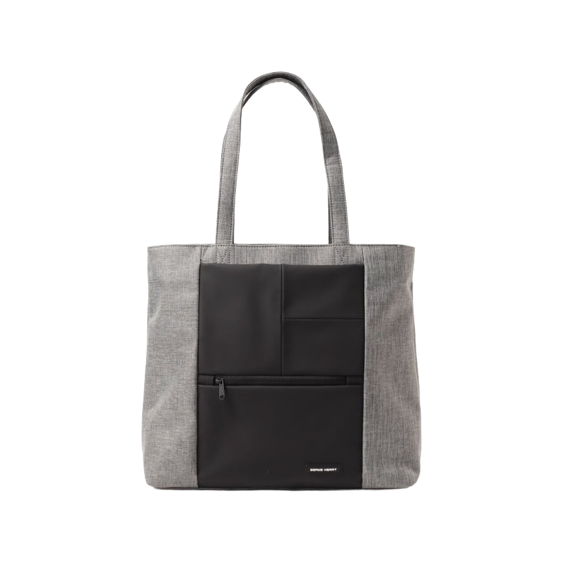 빔즈 하트 스퀘어 콤비네이션 토트백 차콜 그레이(Beams Heart Square Combination Tote Bag Charcoal Gray)