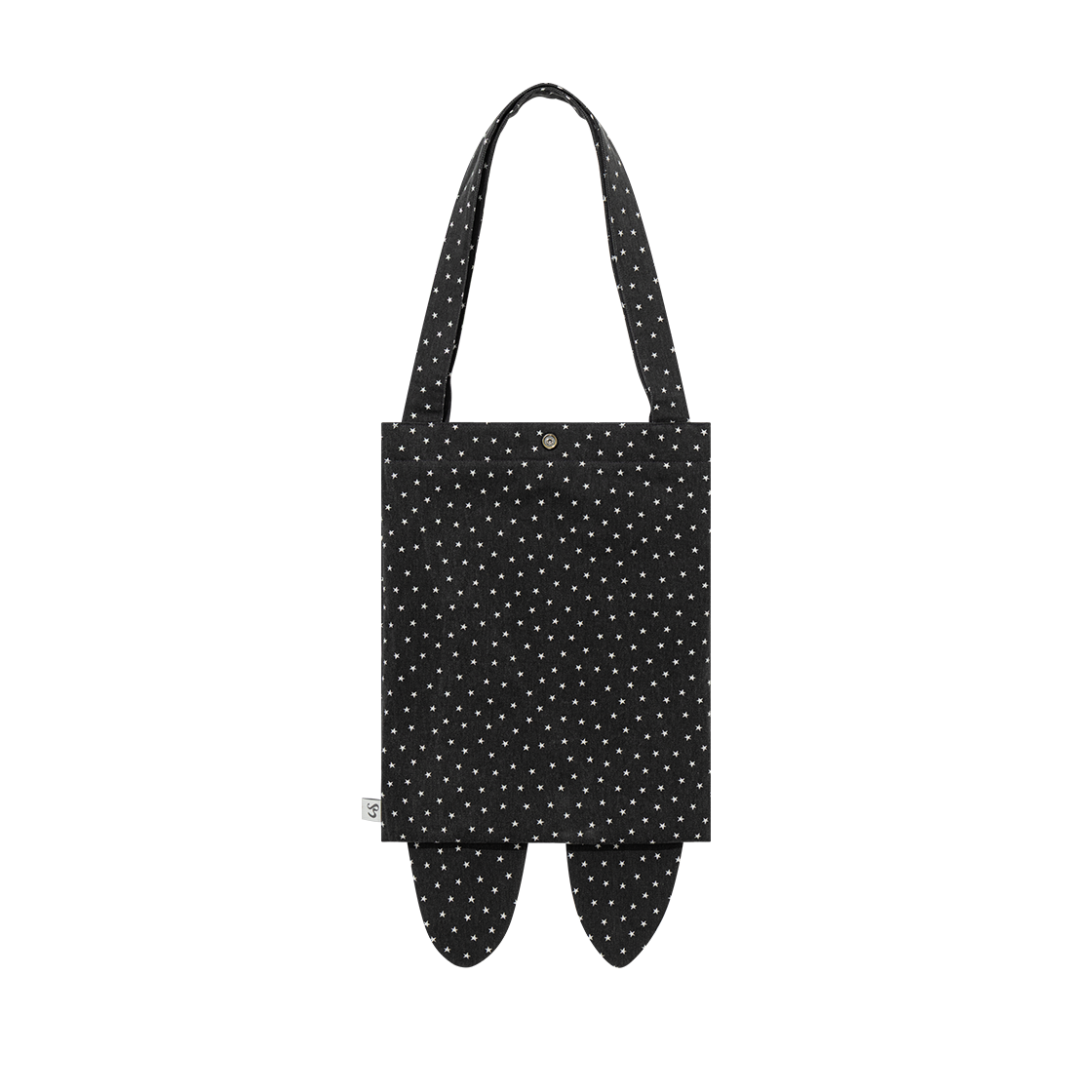 어글리쉐도우 레빗 스타 리버시블 에코 백 차콜(UGLYSHADOW Rabbit Star Reversible Eco Bag Charcoal) - 3