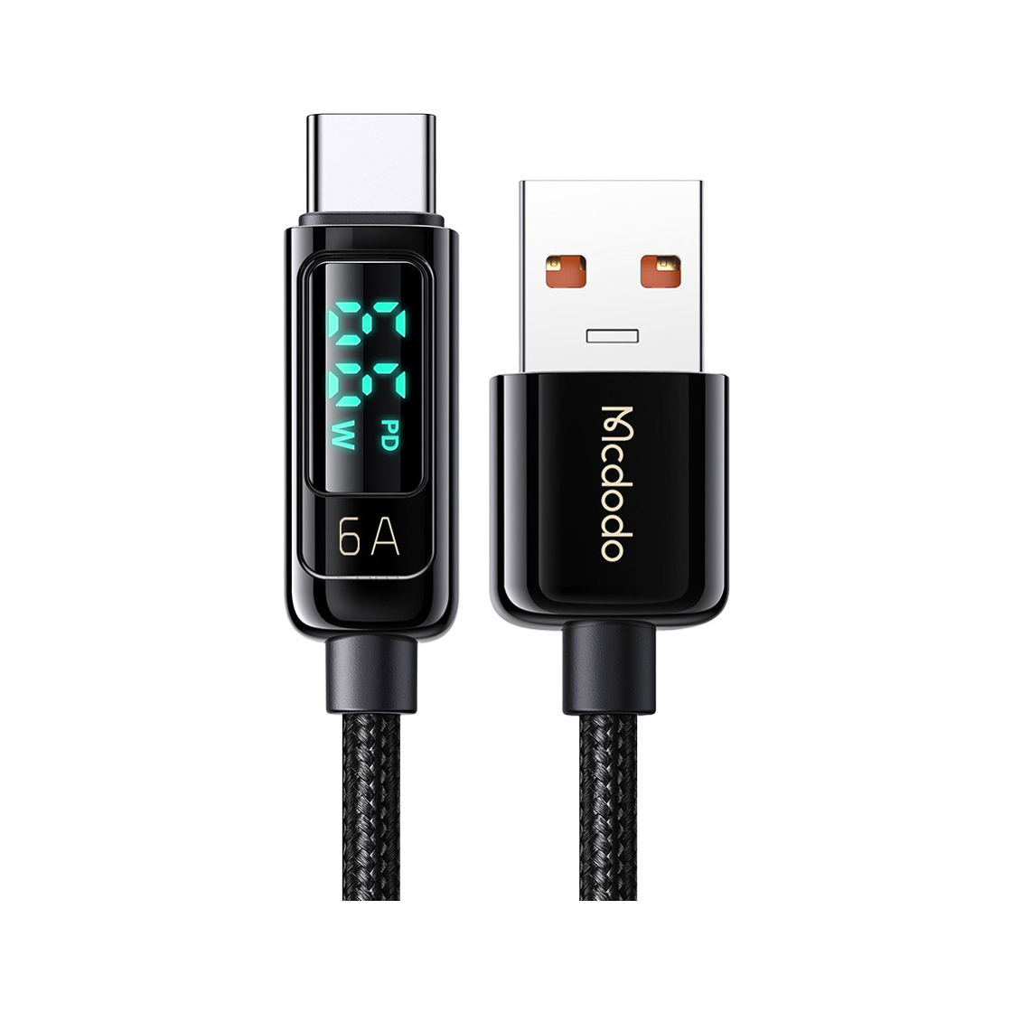 맥도도 디스플레이 USB-A to C타입 6A 고속충전 케이블 CA869(Mcdodo Display USB-A to Type-C 6A Charging Cable CA869)