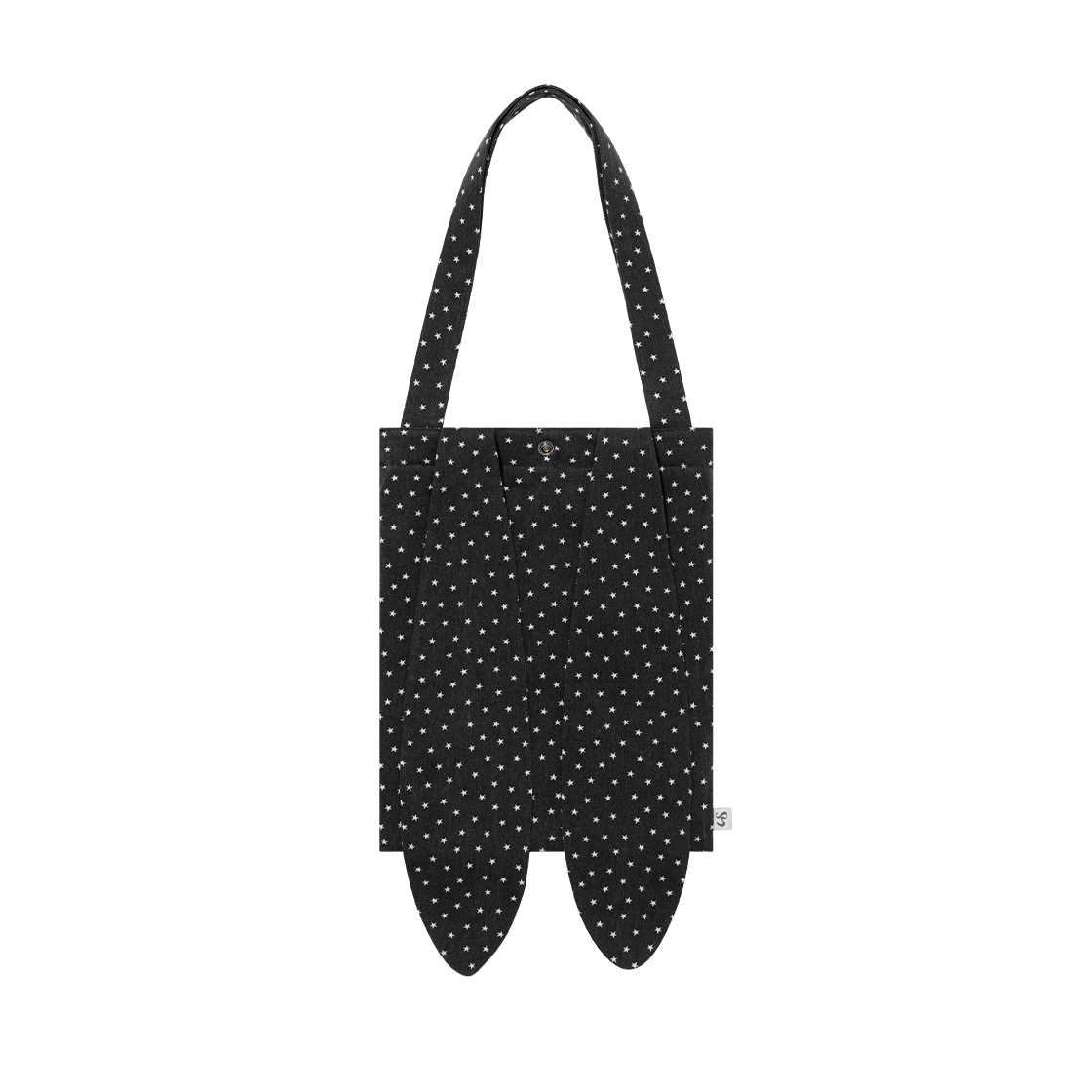어글리쉐도우 레빗 스타 리버시블 에코 백 차콜(UGLYSHADOW Rabbit Star Reversible Eco Bag Charcoal) - 4