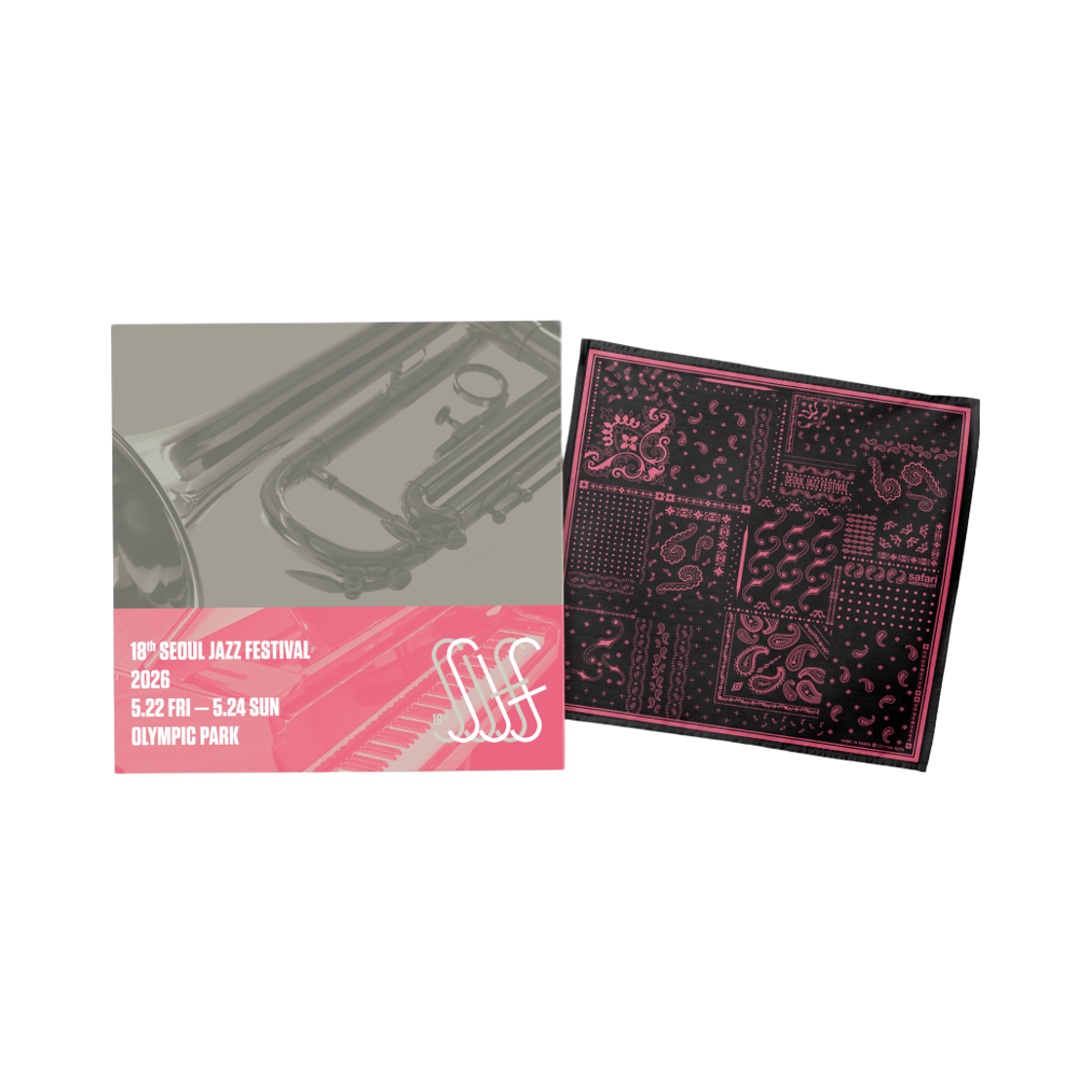 서울재즈페스티벌 반다나 - 패턴 블랙(SJF Bandana - Pattern Black) - 1