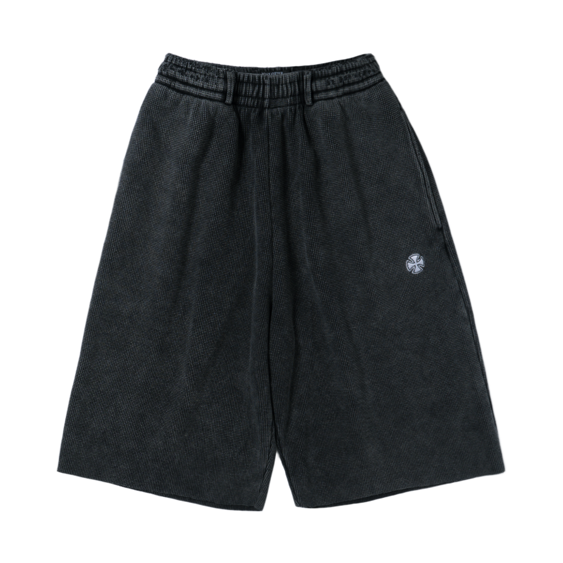 노드 세인트 컷 오프 와플 스웻 쇼츠 블랙(NOD Saint cut off Waffle Sweat shorts Black)