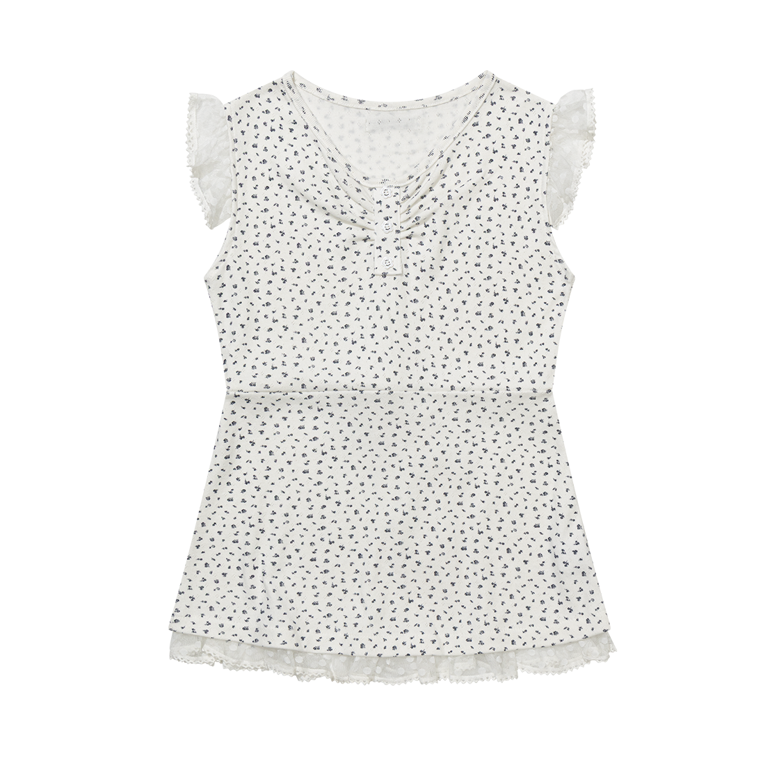 MID042 UGLYSHADOW Flower Lace Sleeveless(White)