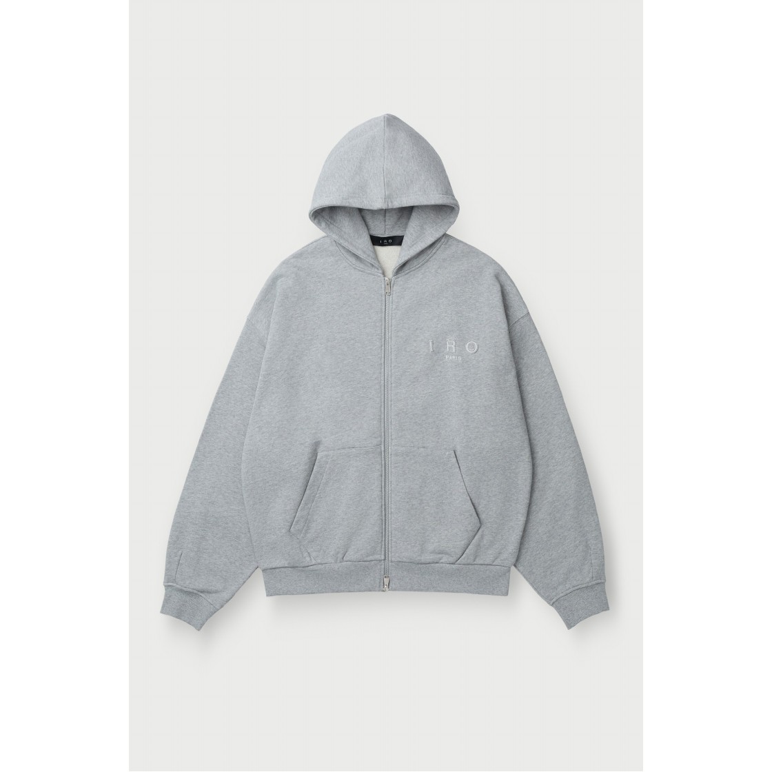 이로 크루슈 베이직 로고 후드 집업 그레이(Iro Cruche Basic Logo Hood Zip-Up Gray) - 2