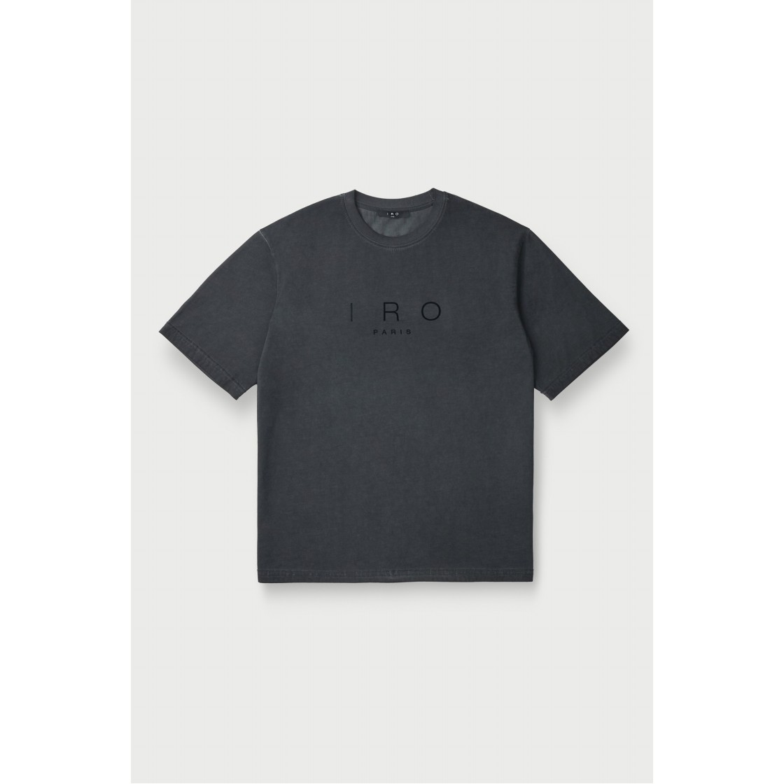 이로 코린 로고 코튼 티셔츠 스톤 블랙(Iro Corin Logo Cotton T-Shirt Black Ston) - 2