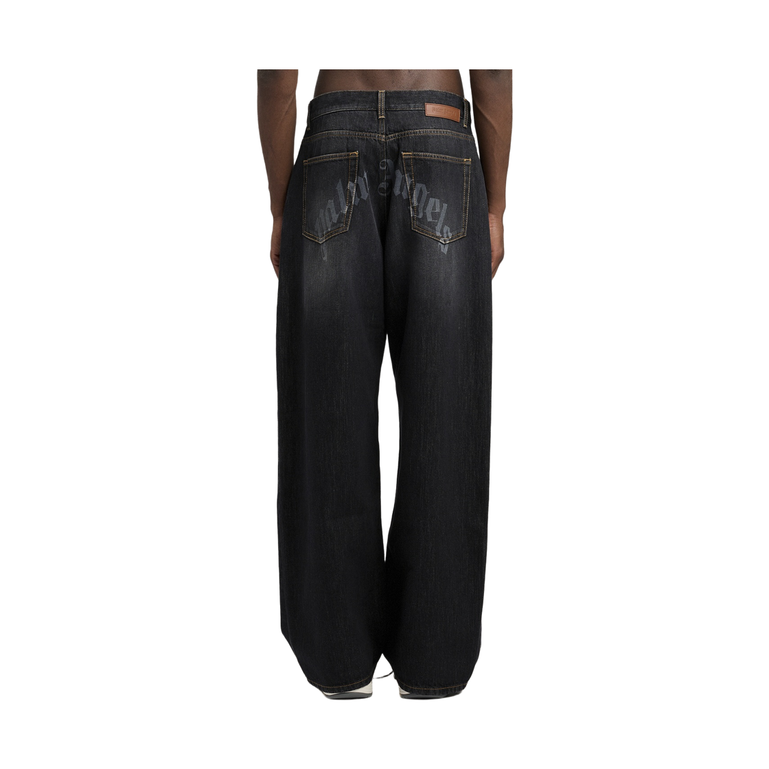팜엔젤스 VW 커브드 로고 루즈 5 포켓 - 빈티지 블랙 빈티지 블랙(Palm Angels Vw Curved Logo Loose 5 Pocket - Vintage Black) - 4