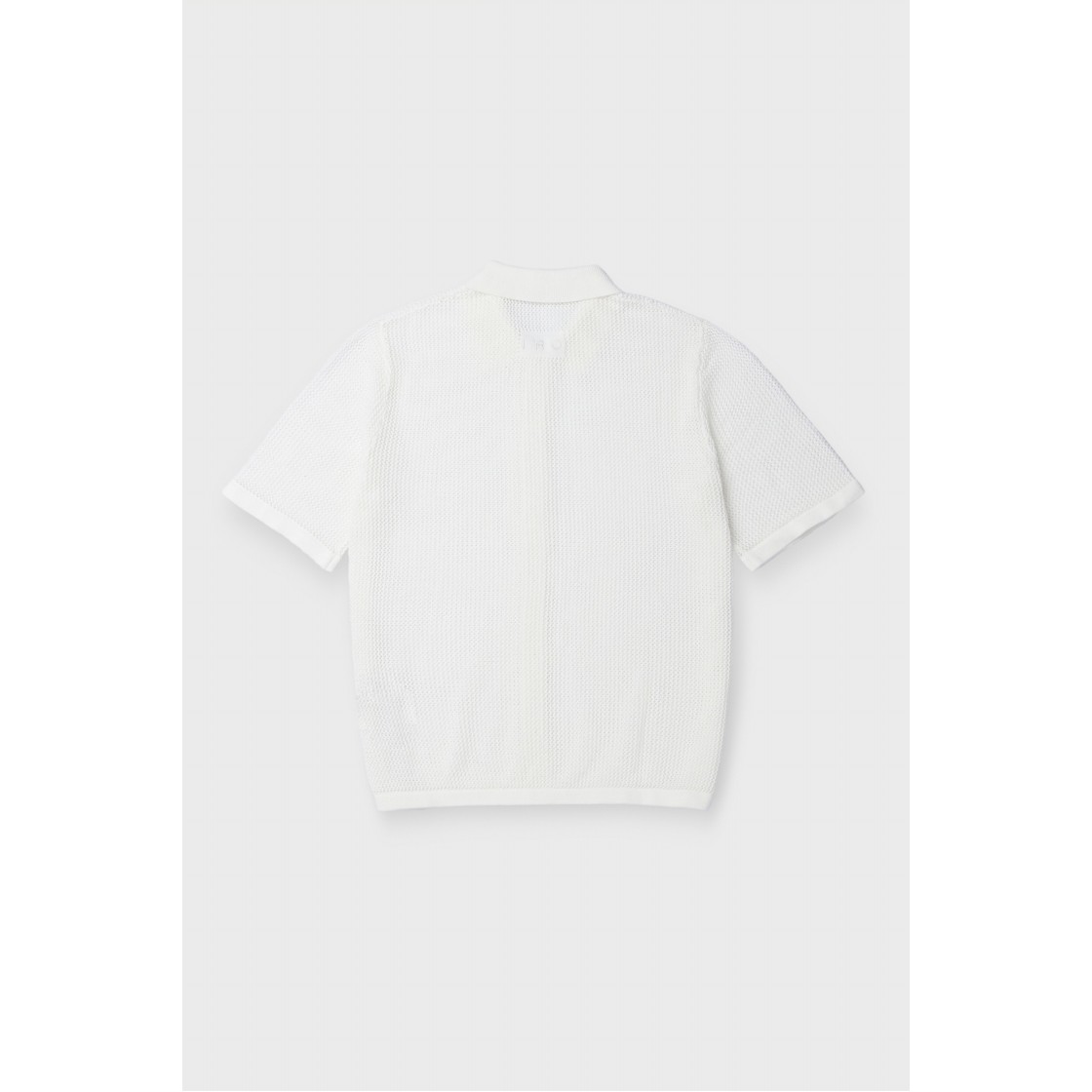 이로 브라치오 메쉬 텍스처 숏 슬리브 니트 화이트(Iro Bracio Mesh Texture Short Sleeve Knit White) - 3