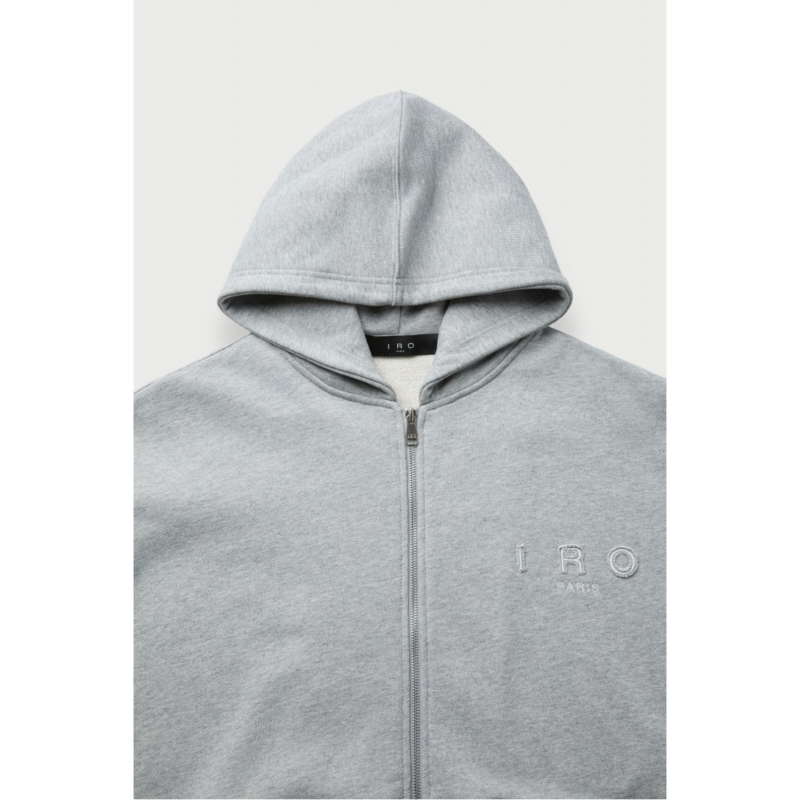 이로 크루슈 베이직 로고 후드 집업 그레이(Iro Cruche Basic Logo Hood Zip-Up Gray) - 4