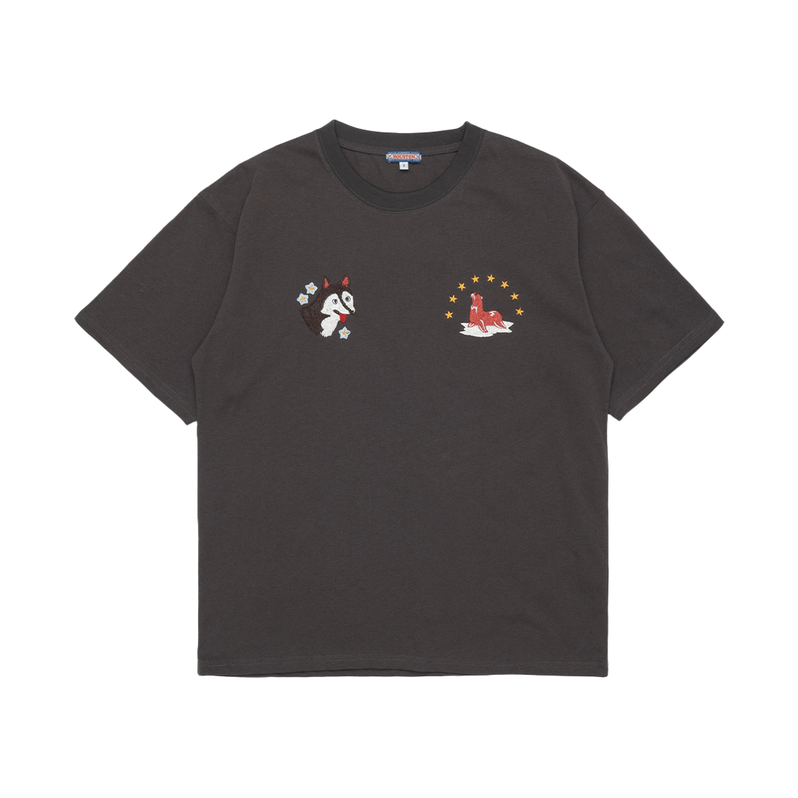 휴스턴 재팬 엠브로이더리 티 알래스카 차콜 2049W(Houston Japan Embroidery Tee Alaska Charcoal 2049W)
