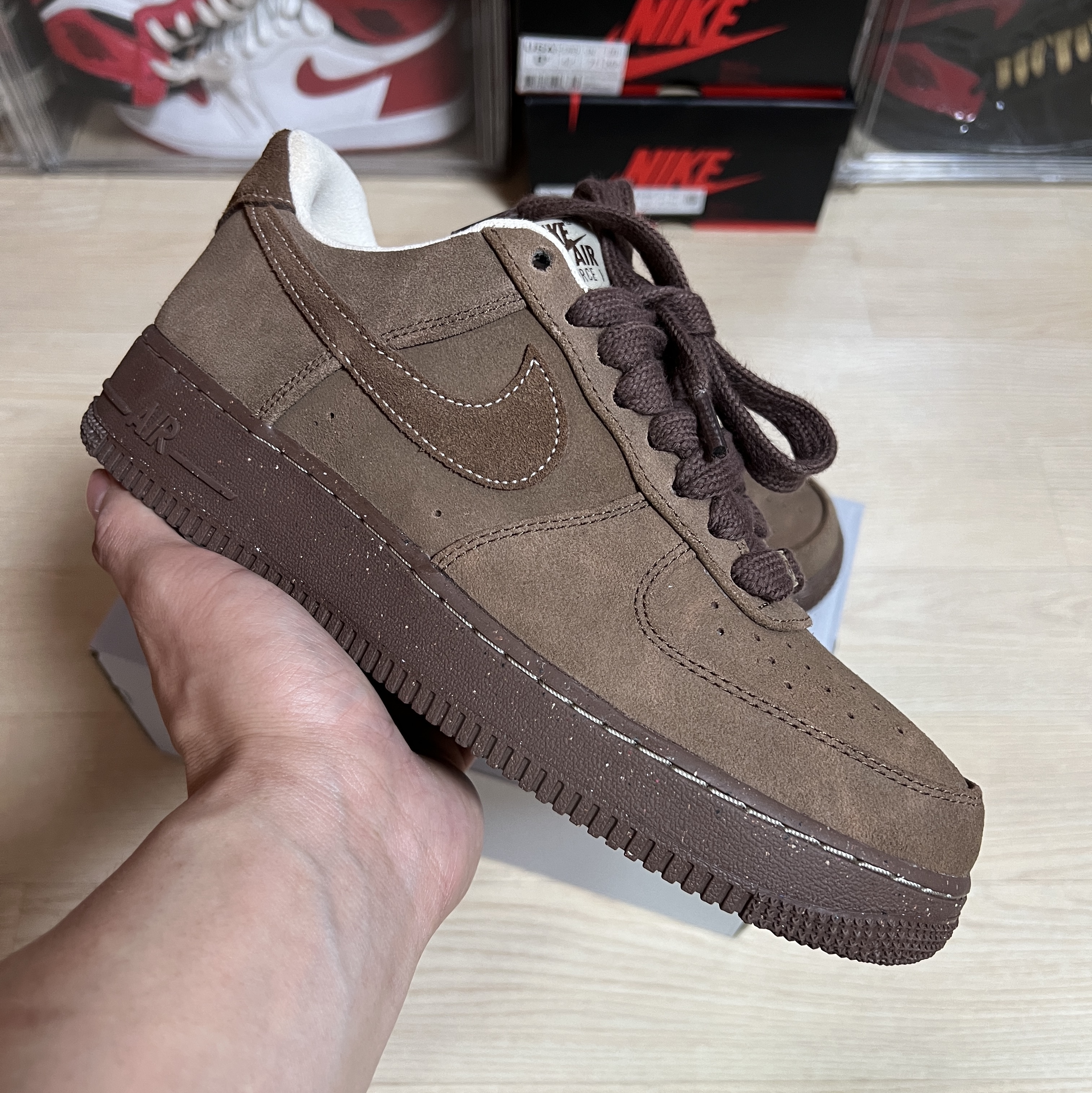 (W) Nike Air Force 1 '07 Cacao Wow 착용 스타일 - 1
