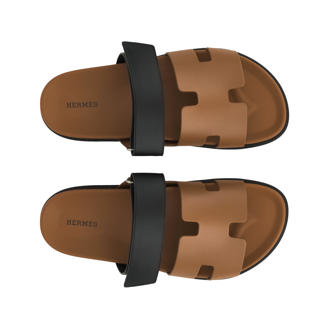 에르메스 시프레 샌들 카프스킨 & 나뛰렐 누아(Hermes Chypre Sandal Calfskin & Naturel Noir) - 5