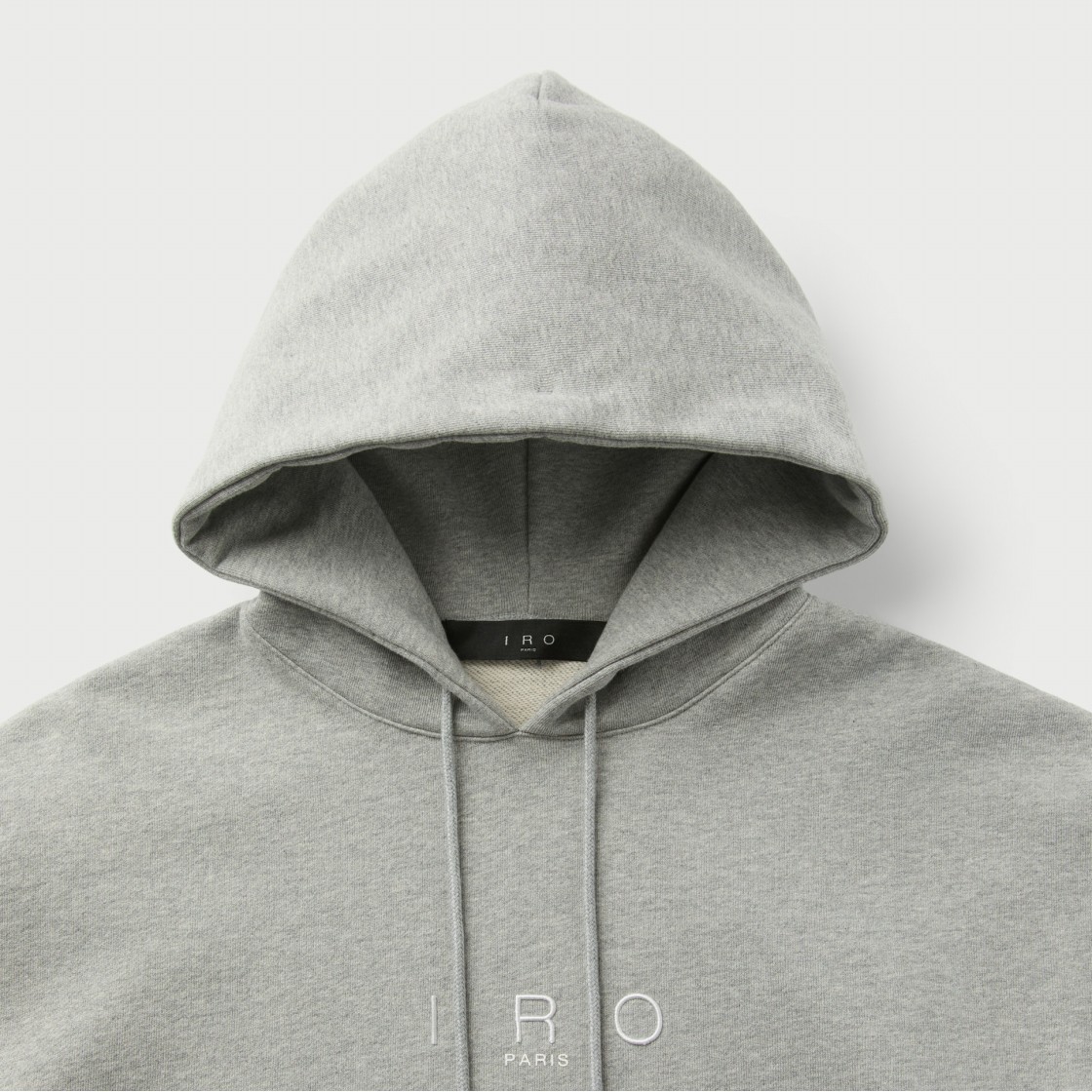 이로 베셀스 베이직 로고자수 스웻후디 그레이(Iro Vessels Basic Logo Embroidered Sweat Hoodie Gray) - 4