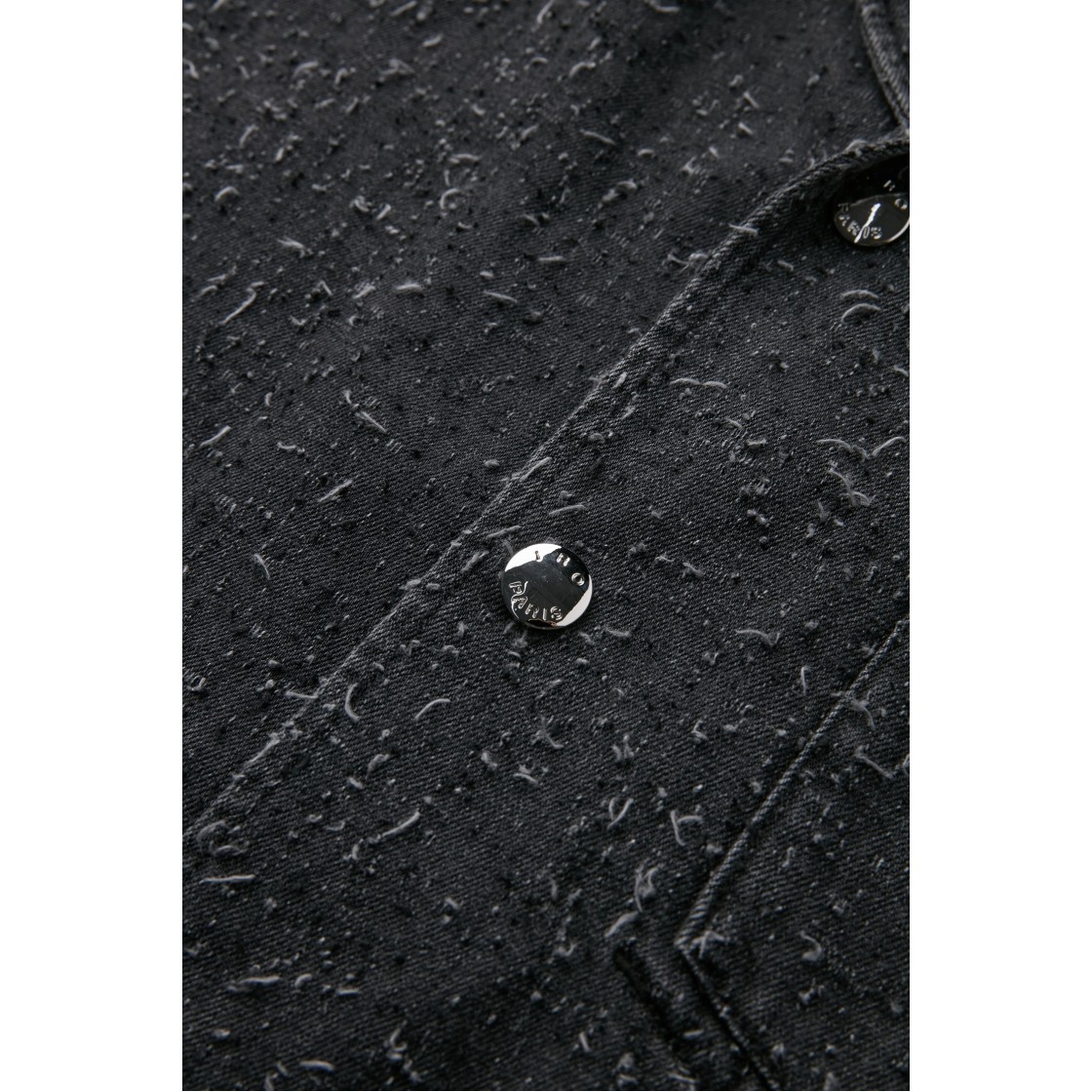 이로 슈쥬리 데님 펀칭 반팔 셔츠 블랙(Iro Szuree Denim Punching Short Sleeve Shirt Black) - 6