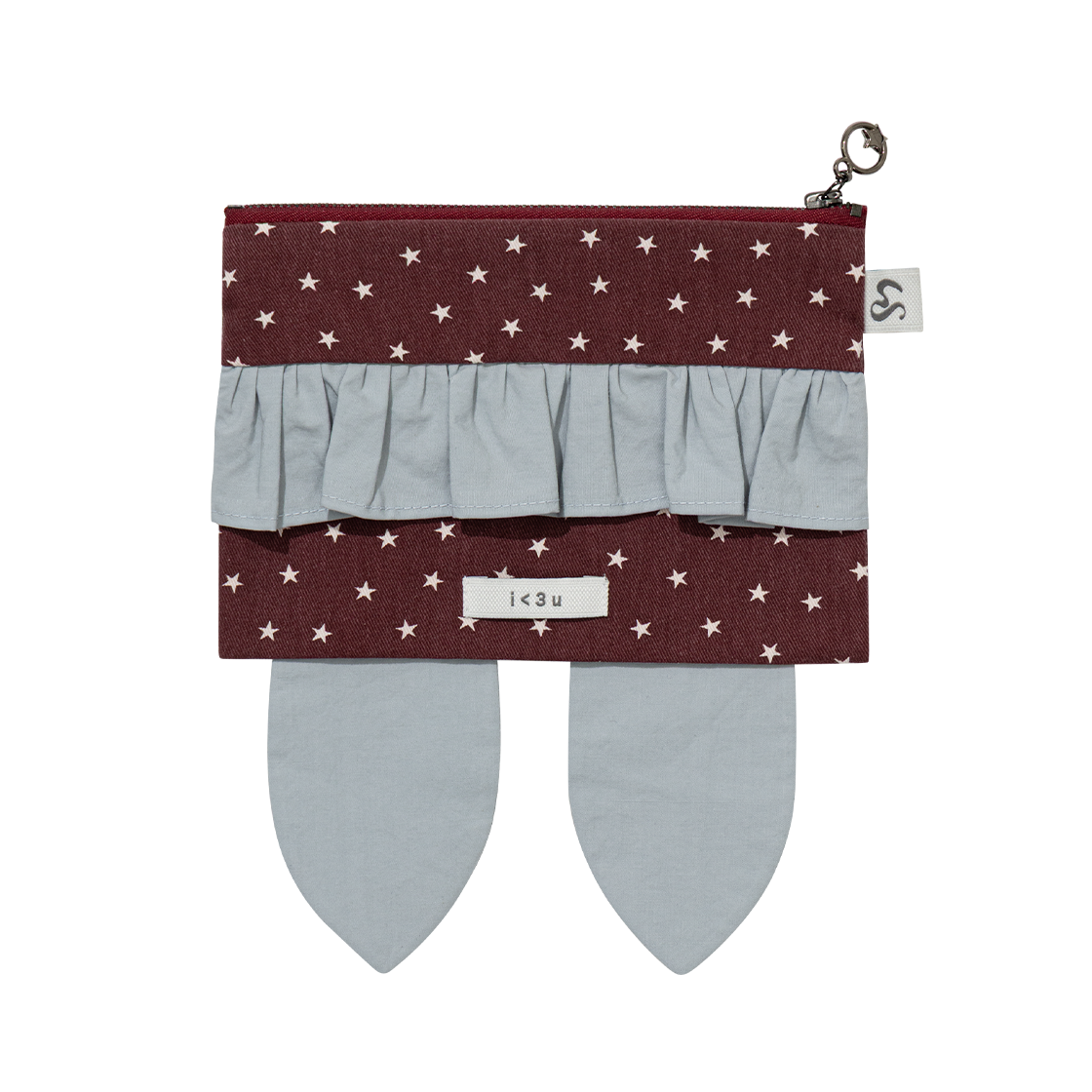 MID024 UGLYSHADOW Rabbit Star Pouch Burgundy