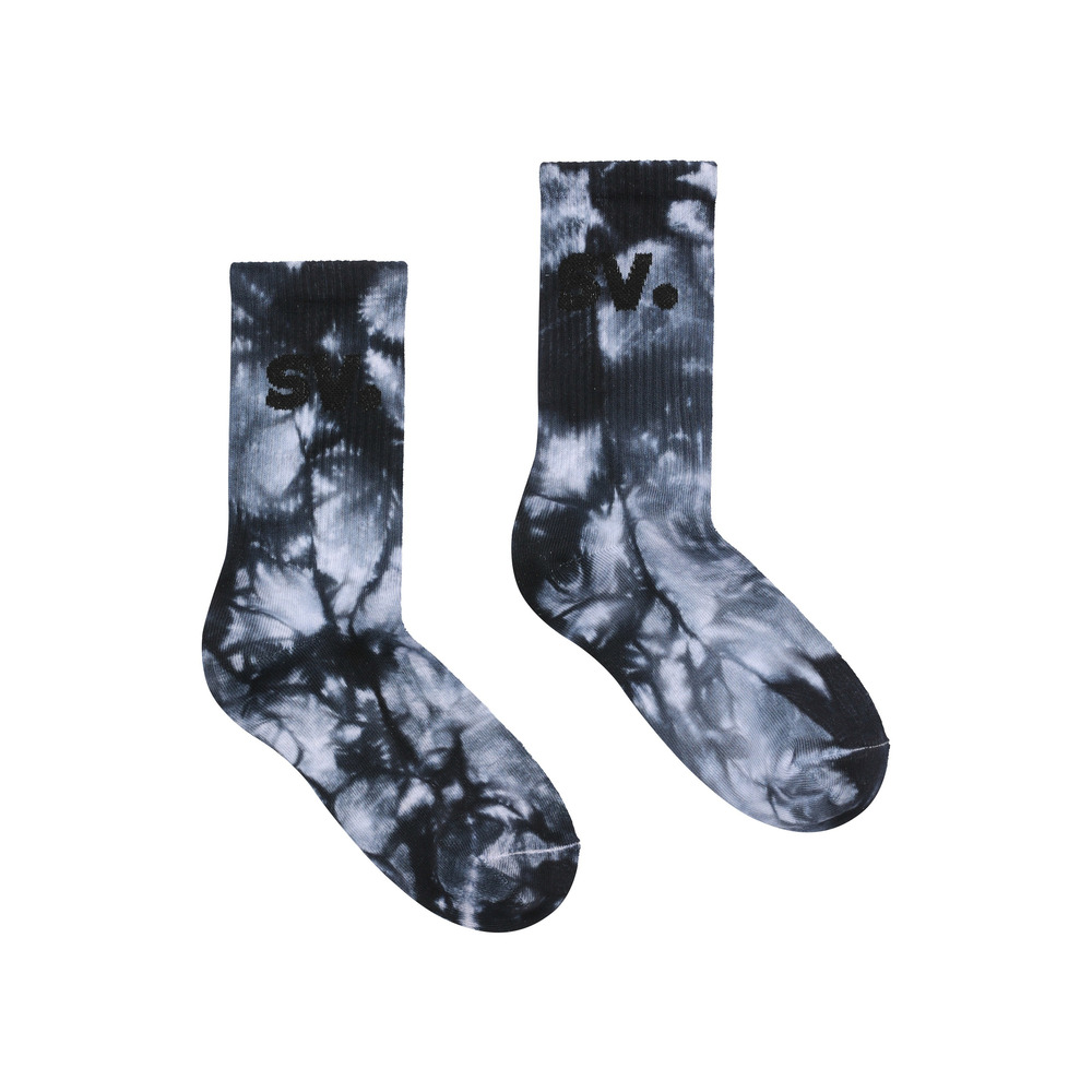 사운드바이브 타이다이 크루 삭스 검정색(soundvibe Tie dye Crew Socks Black) - 2