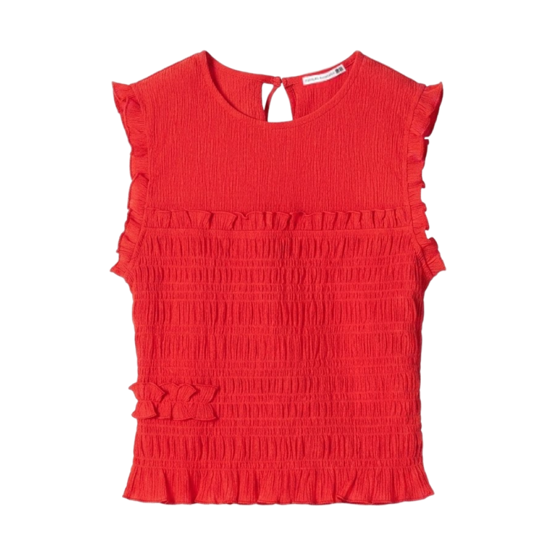 488088-15 (W) Uniqlo x Cecilie Bahnsen Shirring Sleeveless Top Red