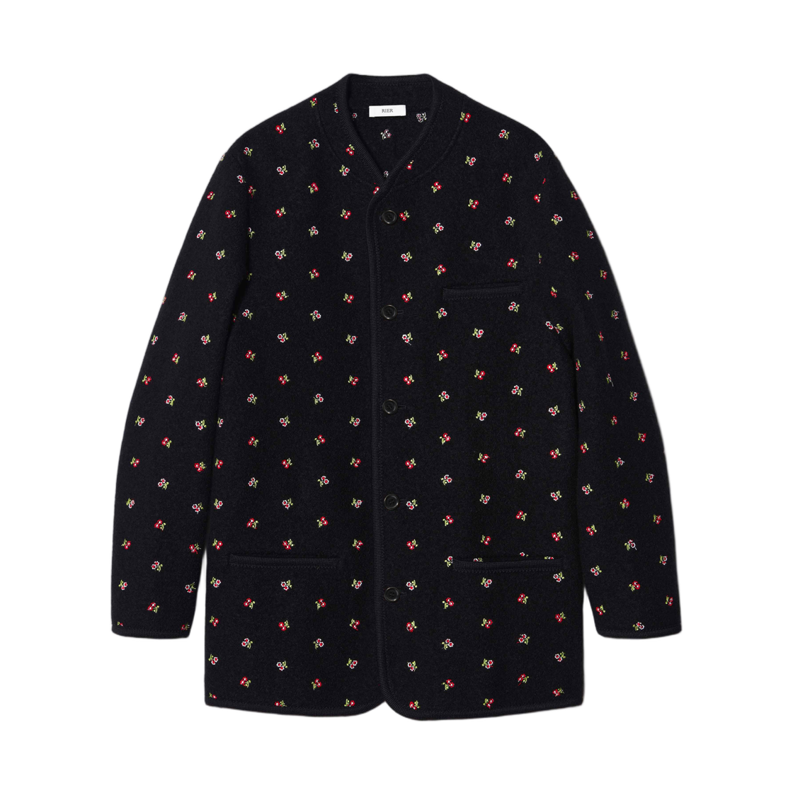리에르 워커 자켓 플라워즈 블랙(Rier Walker Jacket Flowers Black) - 1