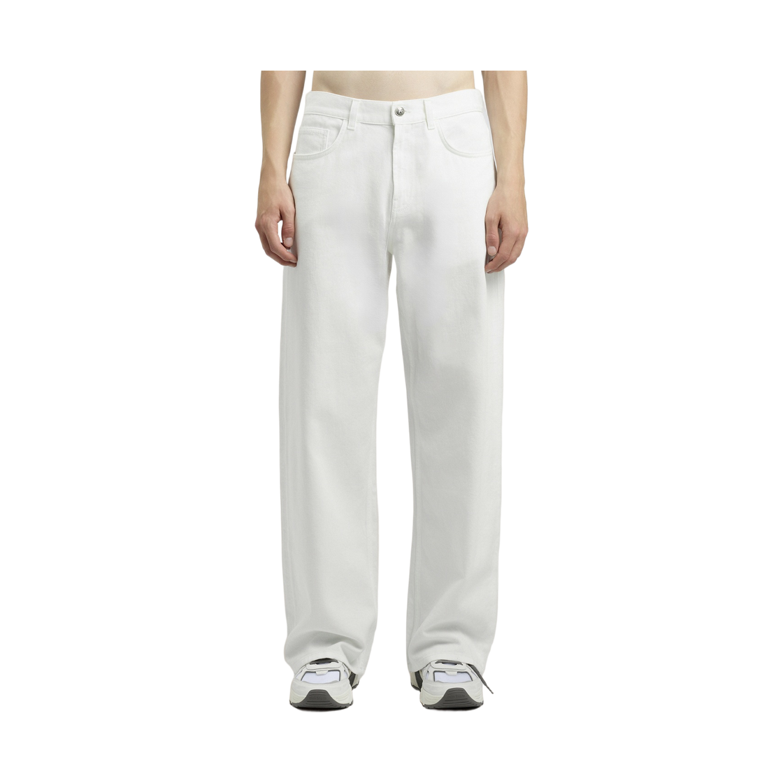 팜엔젤스 클래식 로고 데님 5 포켓 - 오프 화이트 블랙(Palm Angels Classic Logo Denim 5 Pockets - Off White Black) - 2
