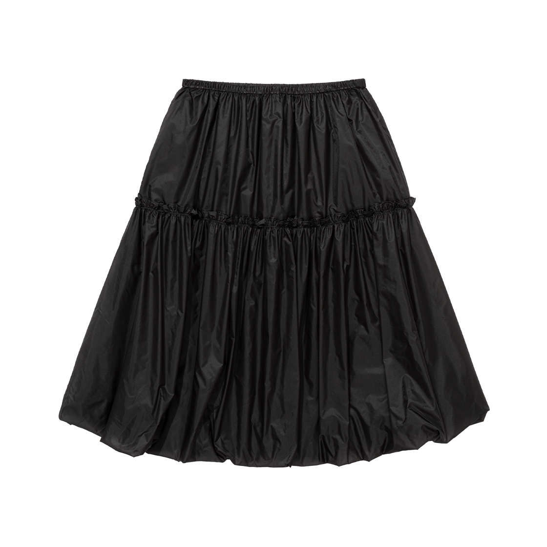 어글리쉐도우 샤이닝 펌킨 미디 스커트 블랙(UGLYSHADOW Shining Pumpkin Midi Skirt Black) - 2