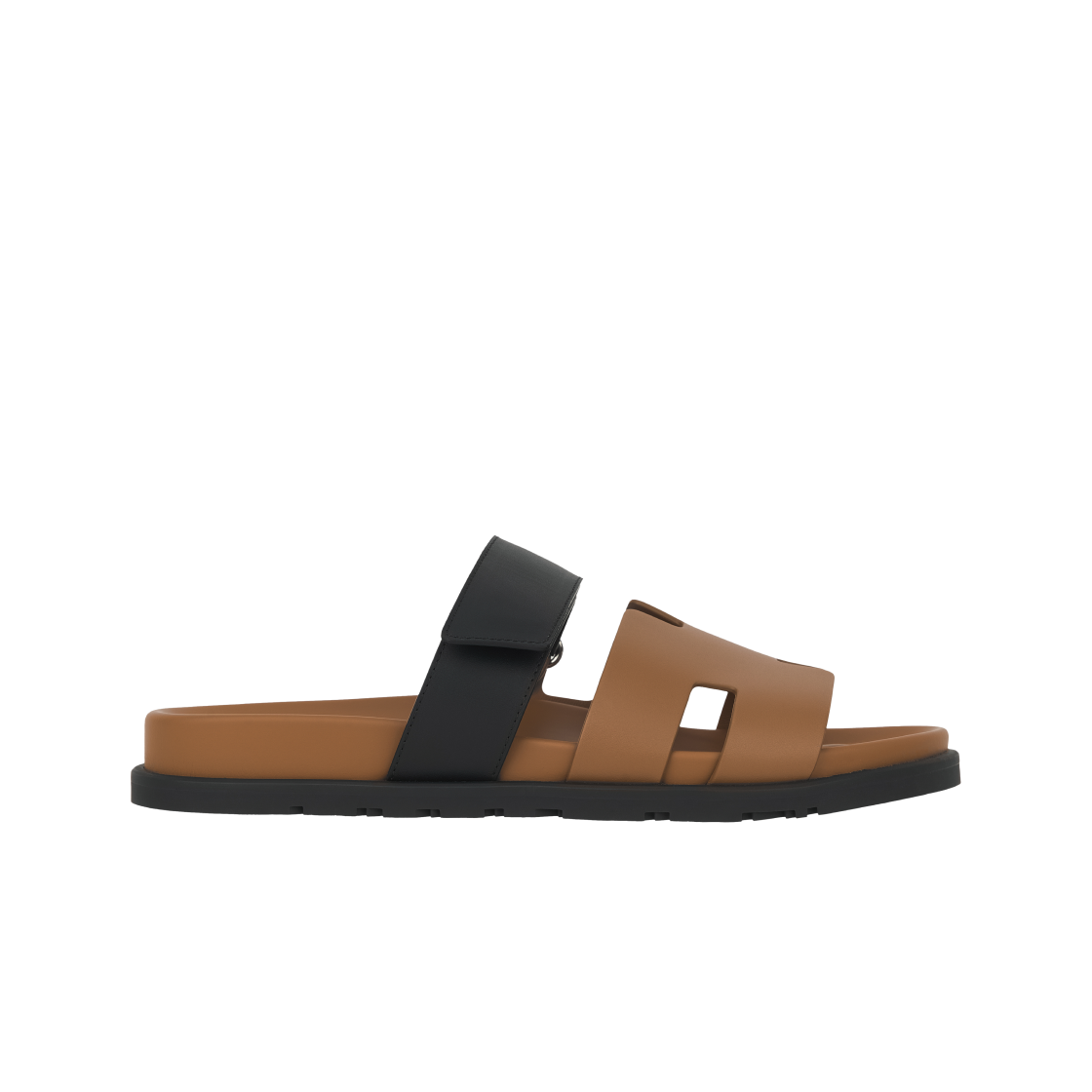 H222858ZHA3 Hermes Chypre Sandal Calfskin & Naturel Noir