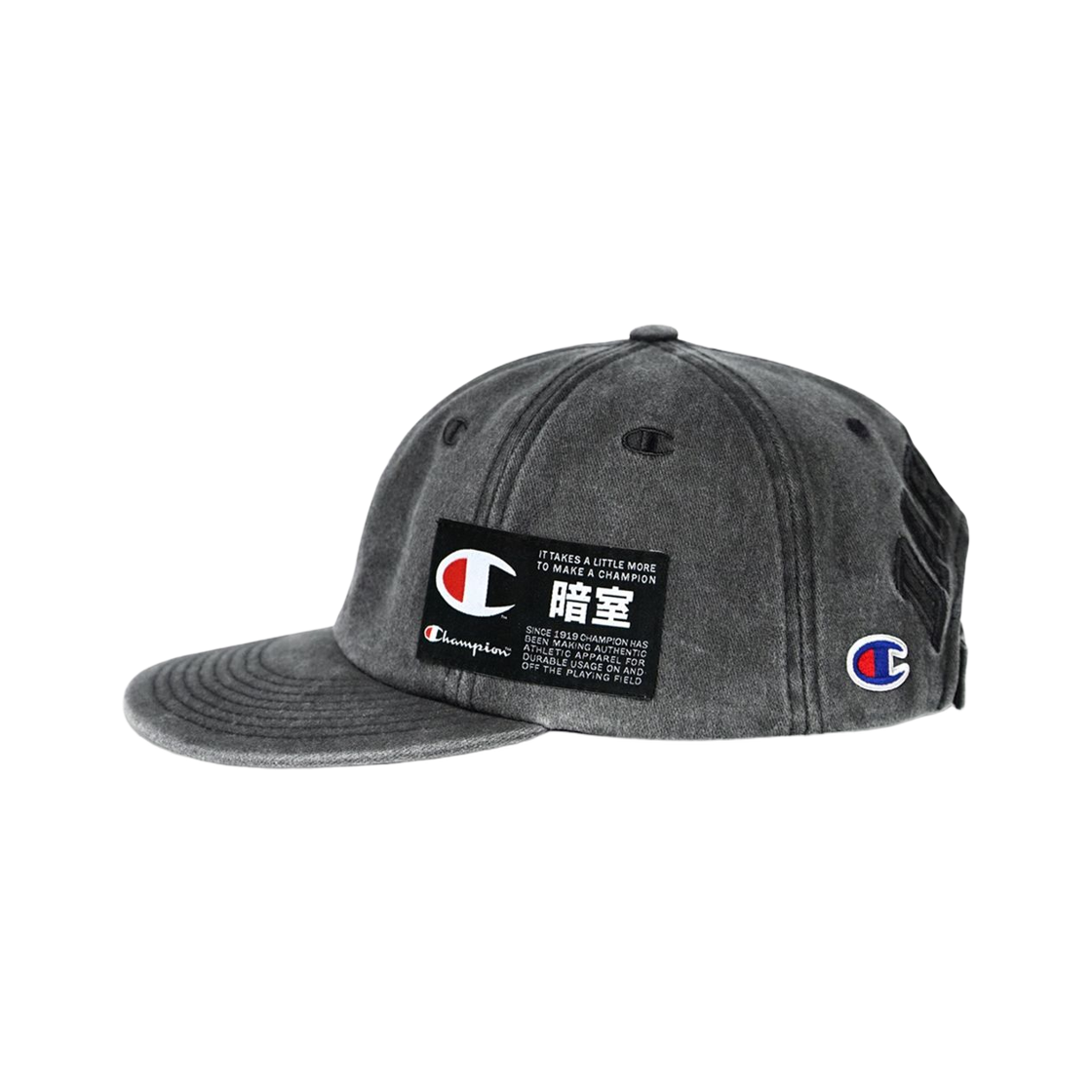 챔피온 x 다크룸 스튜디오 6 패널 볼캡 차콜(Champion x Darkr8m Studio 6 Panel Ball Cap Charcoal) - 3