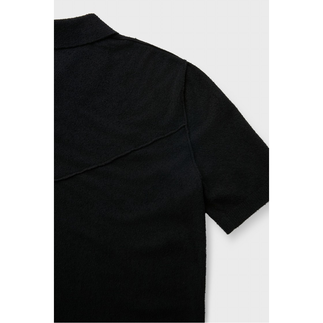 이로 바란코 버튼 카라 숏 슬리브 니트 블랙(Iro Baranco Button Collar Short Sleeve Knit Black) - 6