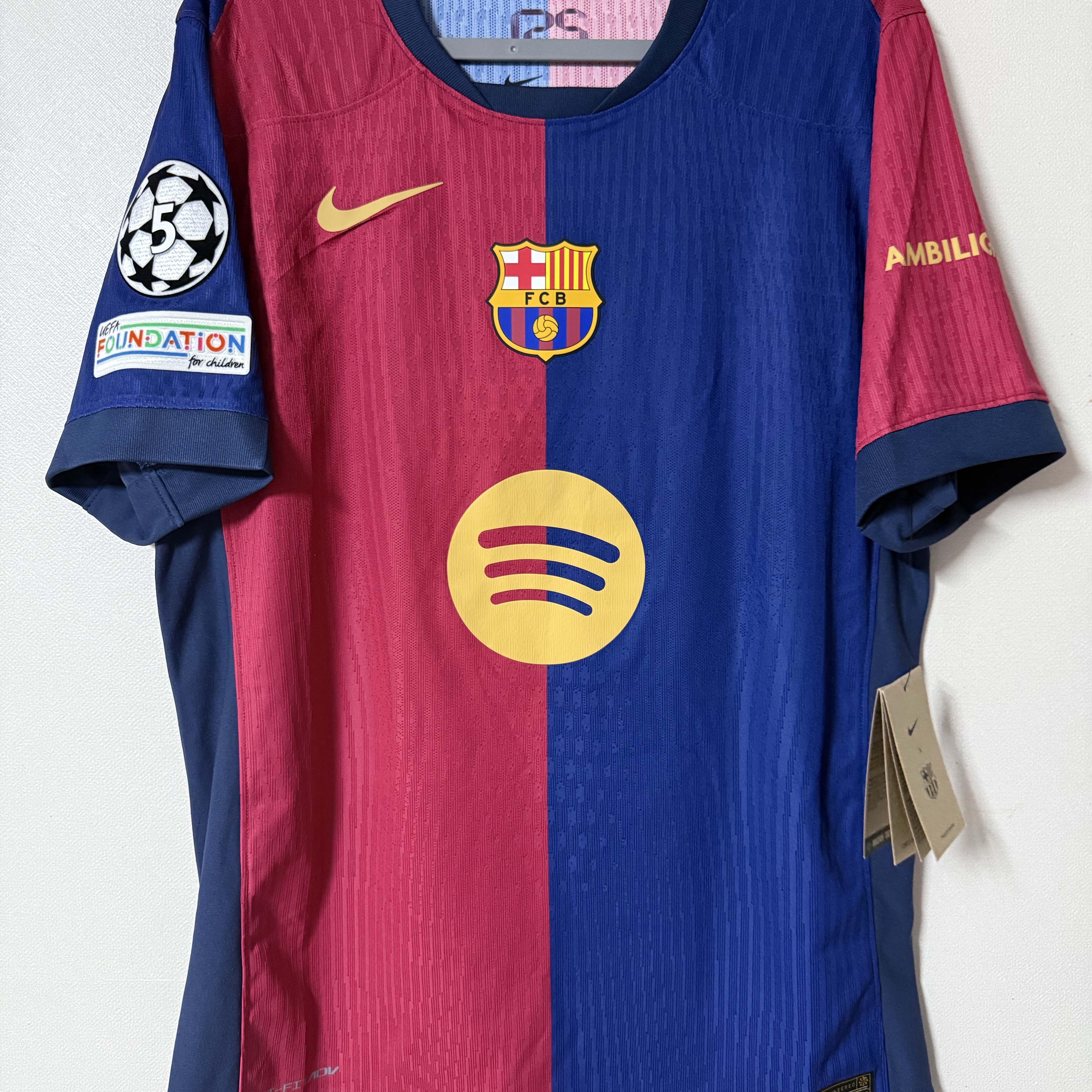 Nike FC Barcelona 2024/25 Dri-Fit ADV Match Home Jersey Deep Royal Blue Noble Red (Non Marking Ver.) 착용 스타일 - 1