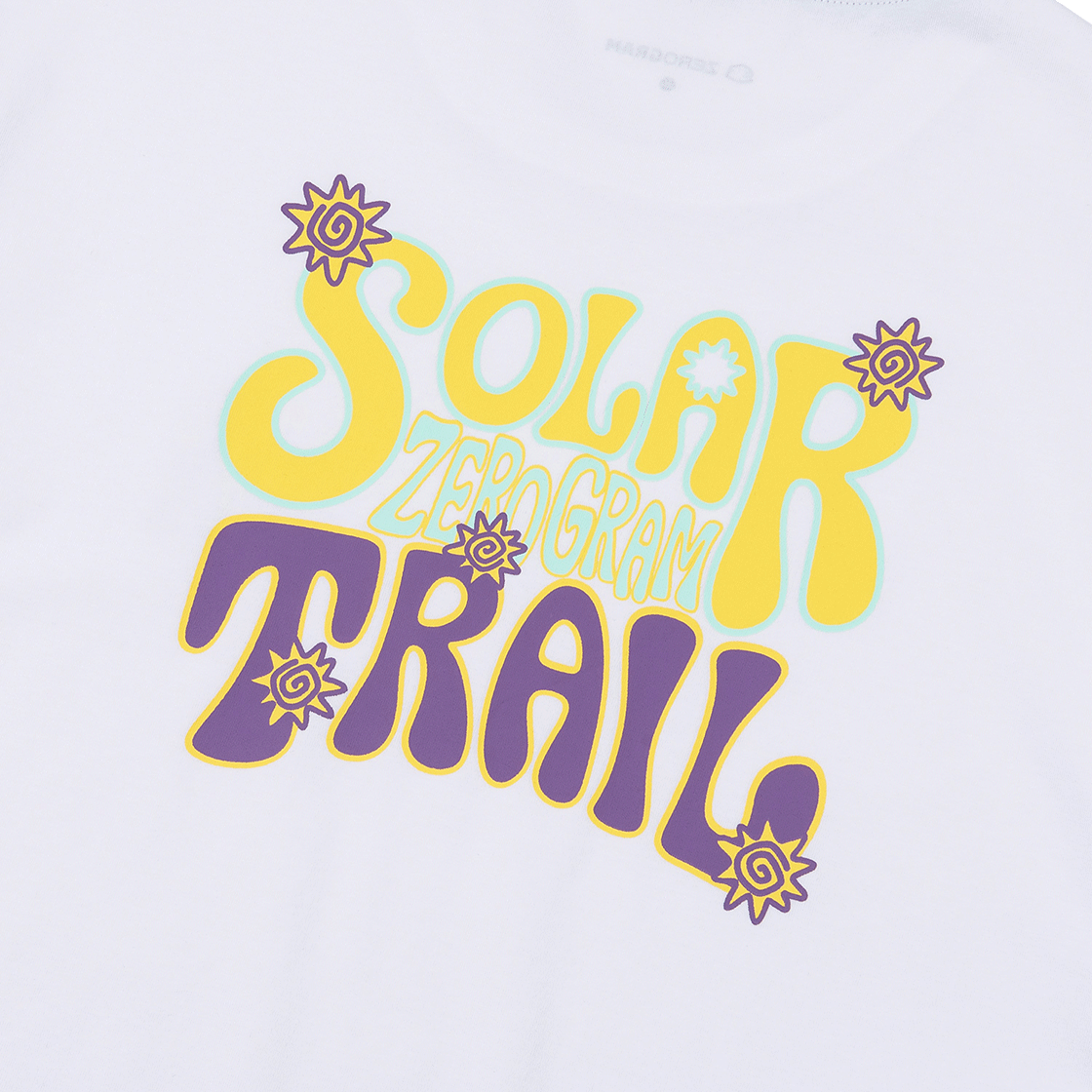 제로그램 SOLAR TRAIL Sorona 백그래픽 반팔 티셔츠(ZEROGRAM Solar Trail Sorona Back Graphic SS White) - 4