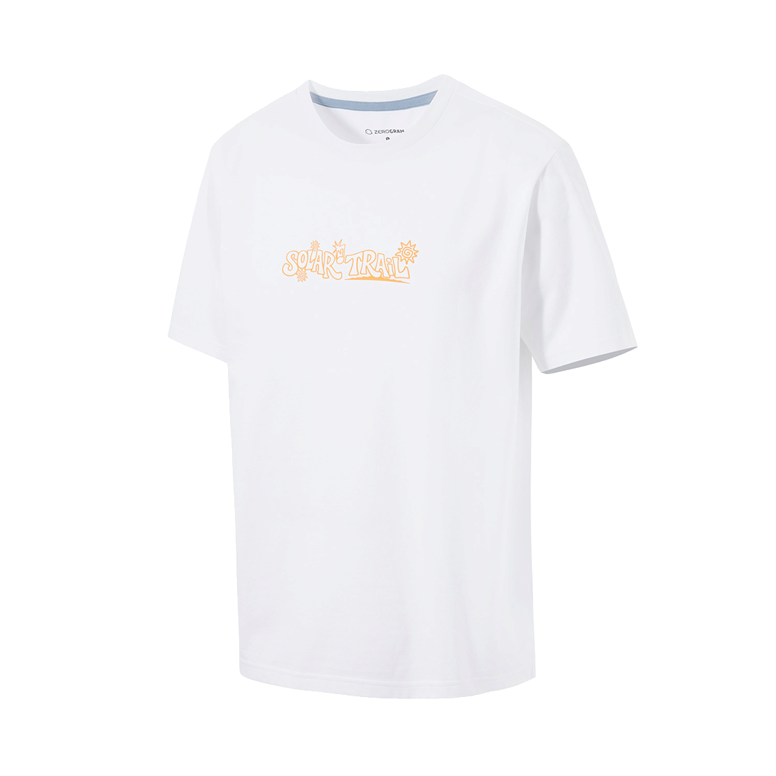 제로그램 SOLAR TRAIL Sorona 그래픽 반팔 티셔츠(ZEROGRAM Solar Trail Sorona Graphic SS White)