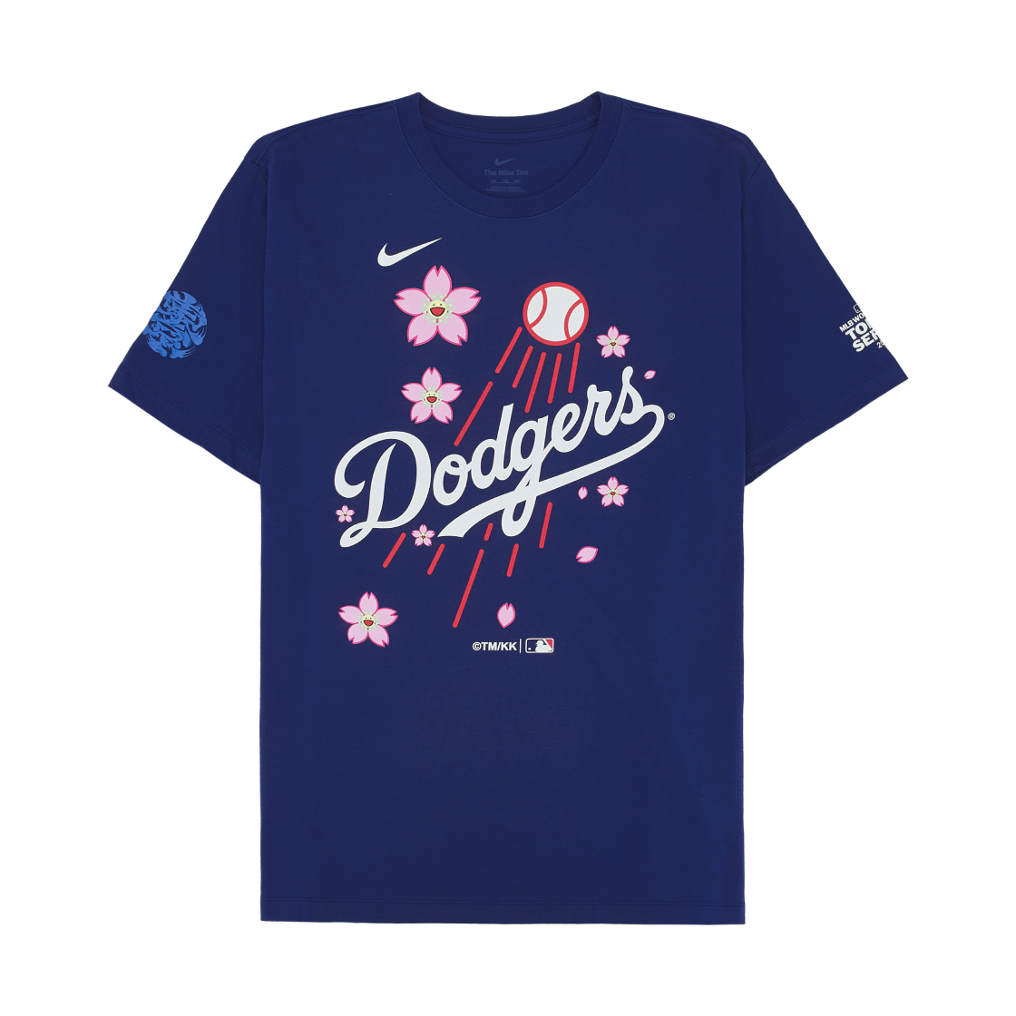 나이키 x 무라카미 타카시 x MLB 월드 투어 도쿄 시리즈 2025 다저스 스크립트 숏슬리브 티셔츠 블루(Nike x Murakami Takashi x MLB World Tour Tokyo Series 2025 Dodgers Script SS T-Shirt Blue) - 1