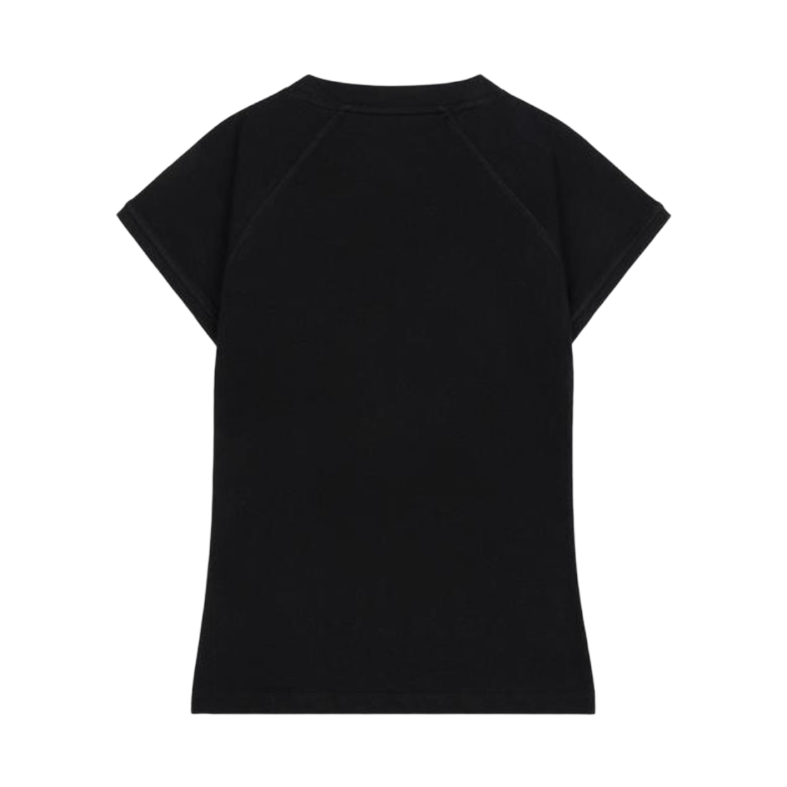 (W) 로에베 코튼 블렌드 스몰 핏 티셔츠 블랙((W) Loewe Cotton Blend Small Fit T-Shirt Black) - 2