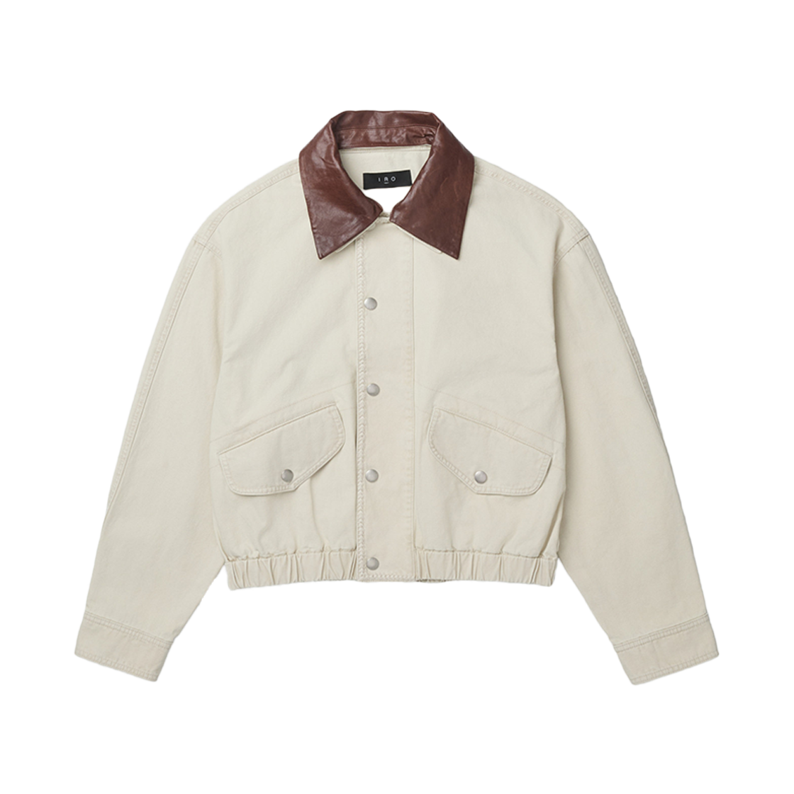 이로 엘레피 레더 칼라 워크 블루종 베이지(Iro Elefie Leather Collar Work Blouson Beige) - 1