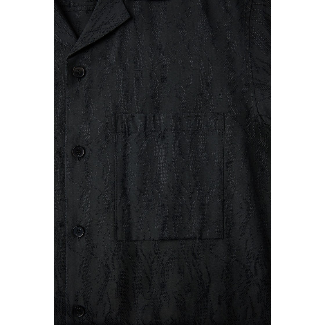 이로 이렘 플루이드 캠프 칼라 숏 슬리브 셔츠 블랙(Iro Irem Fluid Camp Collar Short Sleeve Shirt Black) - 5