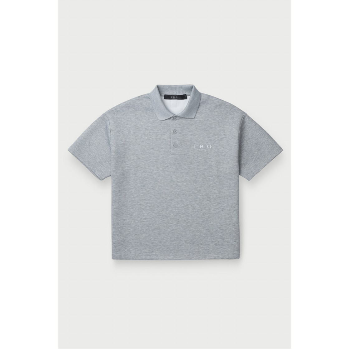 이로 에바지옹 오버핏 카라 반팔 쿠션 티셔츠 그레이(Iro Evasion Oversized Collar Short Sleeve Cushion T-Shirt Gray) - 2