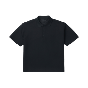 Iro Evasion Oversized Collar Short Sleeve Cushion T-Shirt Black