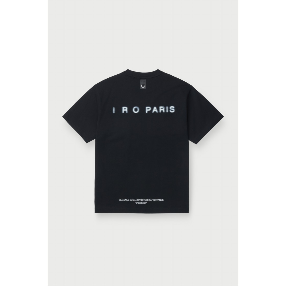 이로 블러 페이드 로고 반팔 티셔츠 블랙(Iro Blur Faded Logo Short Sleeve T-Shirt Black) - 3