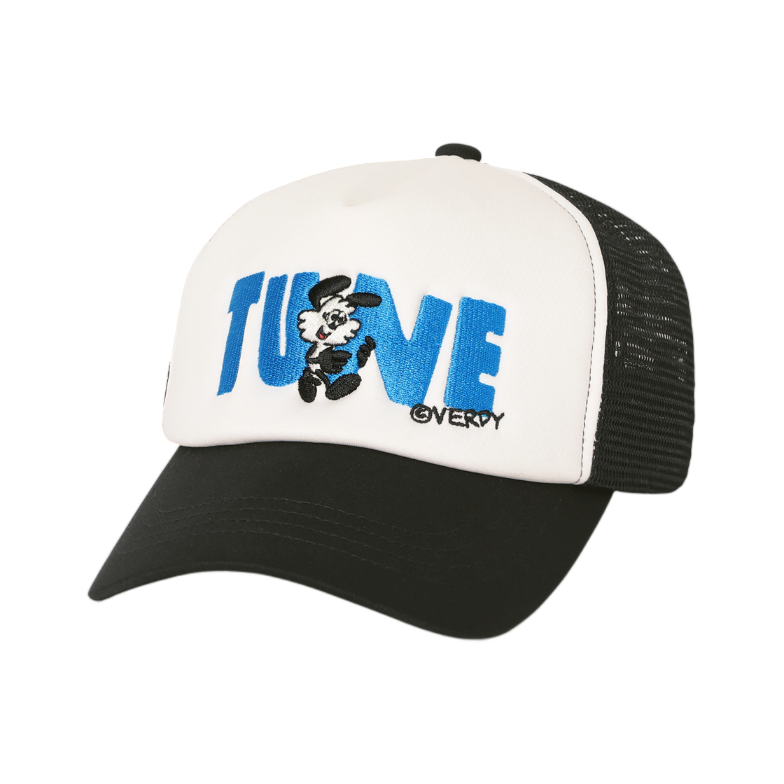 베르디 x 튠 로고 트러커 캡 블랙(Verdy x Tune Logo Trucker Cap Black)