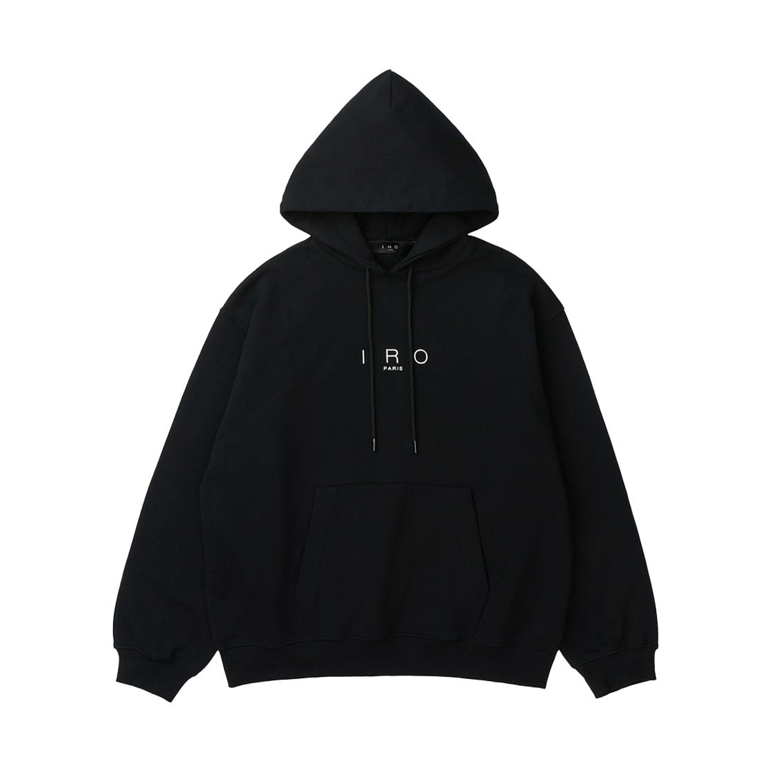 이로 베셀스 베이직 로고자수 스웻후디 블랙(Iro Vessels Basic Logo Embroidered Sweat Hoodie Black) - 1