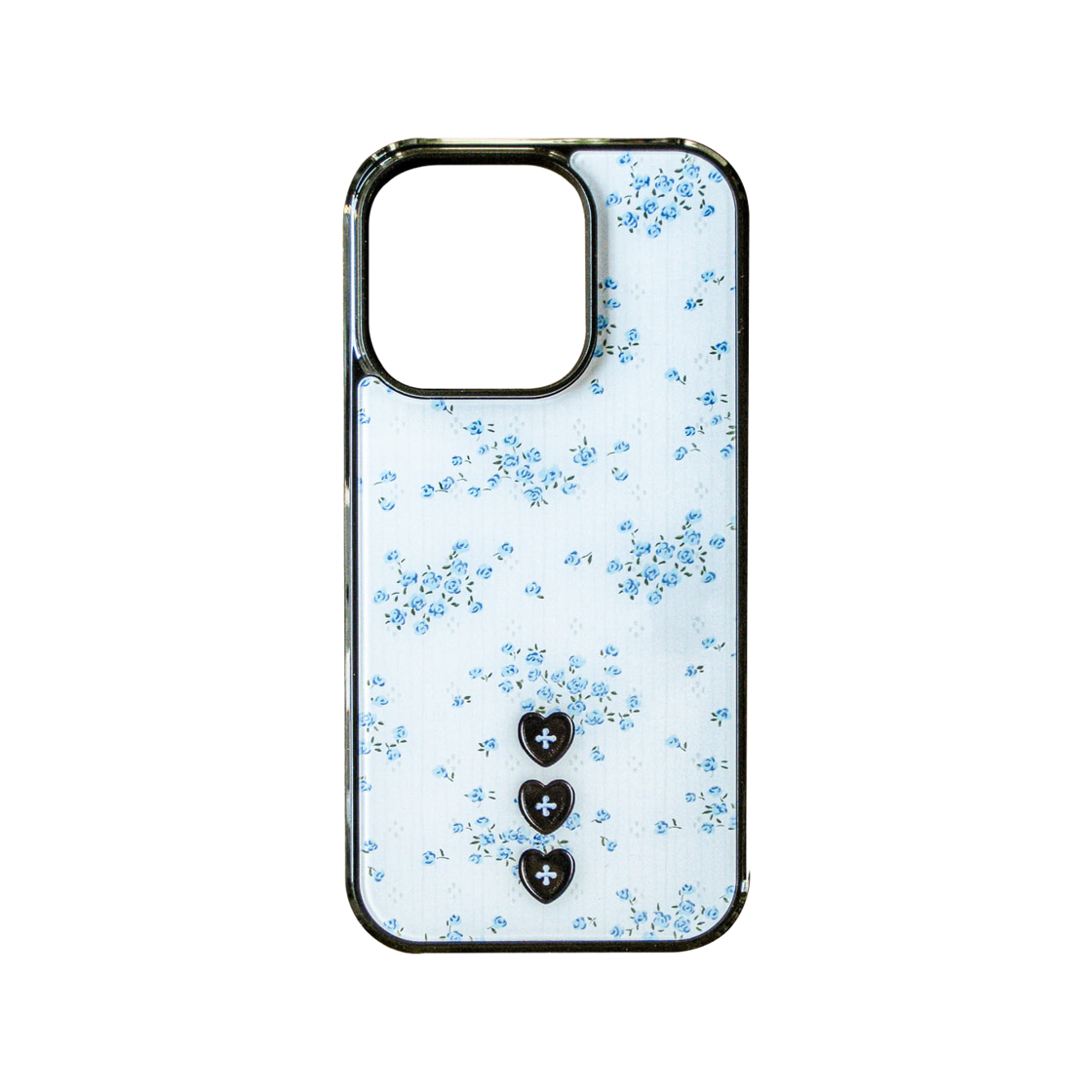 트위너 블루 데이지버튼 폰케이스 (글라스)(Twiner Blue daisy button phone case (Glass))