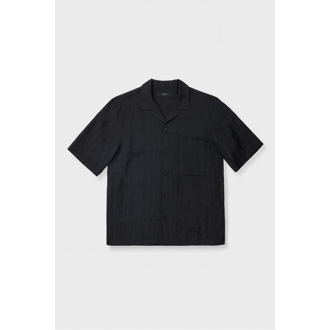 이로 이렘 플루이드 캠프 칼라 숏 슬리브 셔츠 블랙(Iro Irem Fluid Camp Collar Short Sleeve Shirt Black) - 2