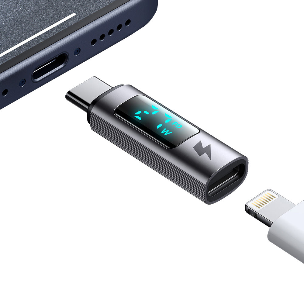 맥도도 충전속도 디스플레이 8핀 to C타입 젠더 OT599(Mcdodo Lightning to USB-C Display Power Visible Adapter OT599) - 4