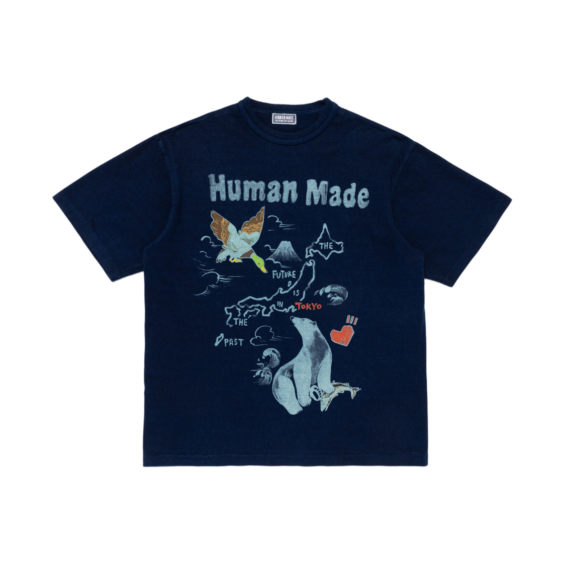 HM31TE024 Human Made Indigo Dye T-Shirt Indigo