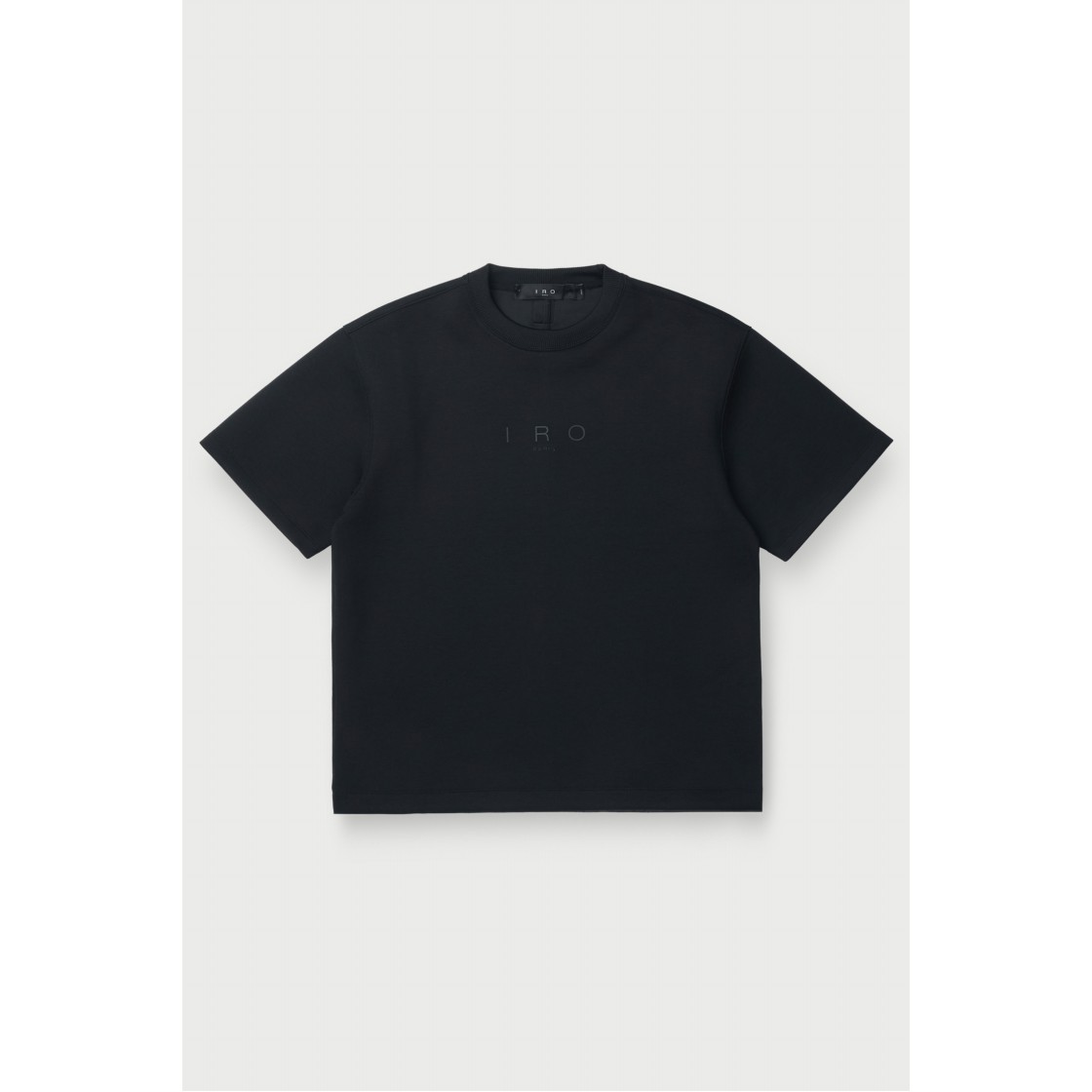 이로 바지옹 라운드 반팔 쿠션 티셔츠 블랙(Iro Vasion Round Short Sleeve Cushion T-Shirt Black) - 2