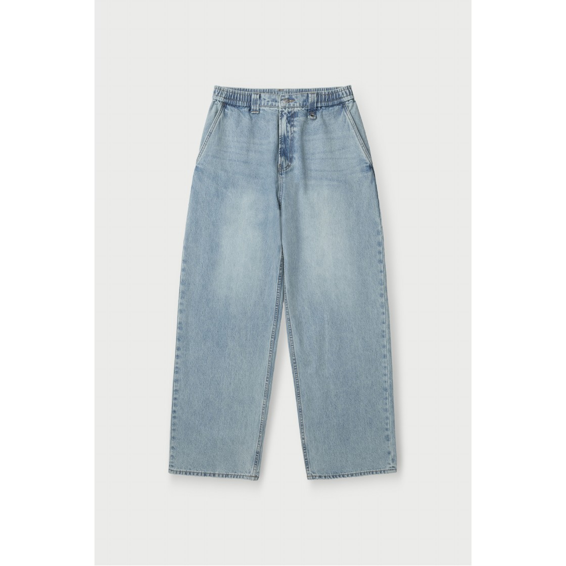 이로 밴딩 루즈핏 데님 팬츠 라이트 블루(Iro Banding Loose Fit Denim Pants Light Blue) - 2