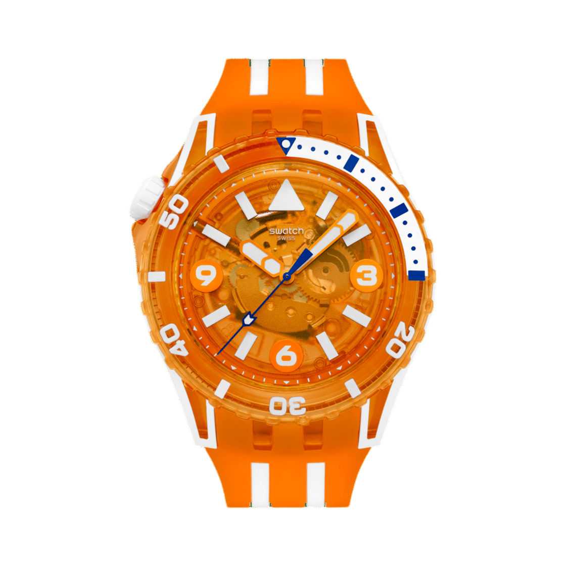 SSCU09O100 Swatch Pacific Sea Nettle 44mm Quartz Orange