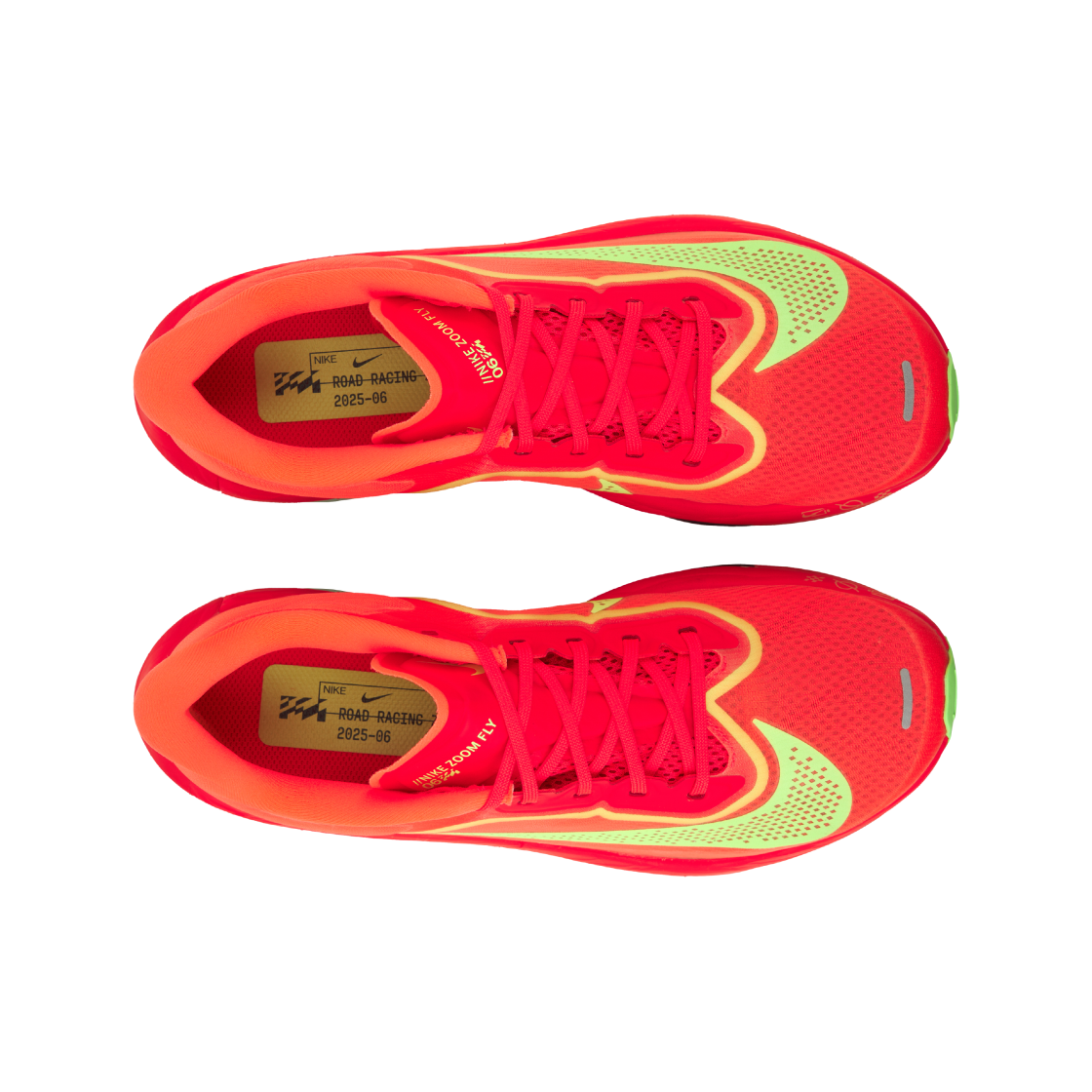 (W) 나이키 줌 플라이 6 로드 레이싱 브라이트 크림슨 라임 블라스트((W) Nike Zoom Fly 6 Road Racing Bright Crimson Lime Blast) - 5